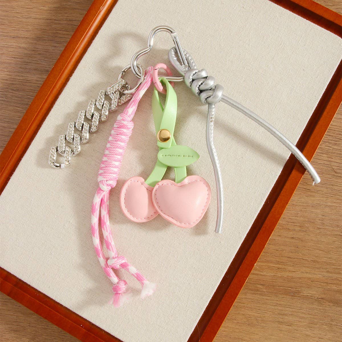 Retro Cherry Fruit Keychain