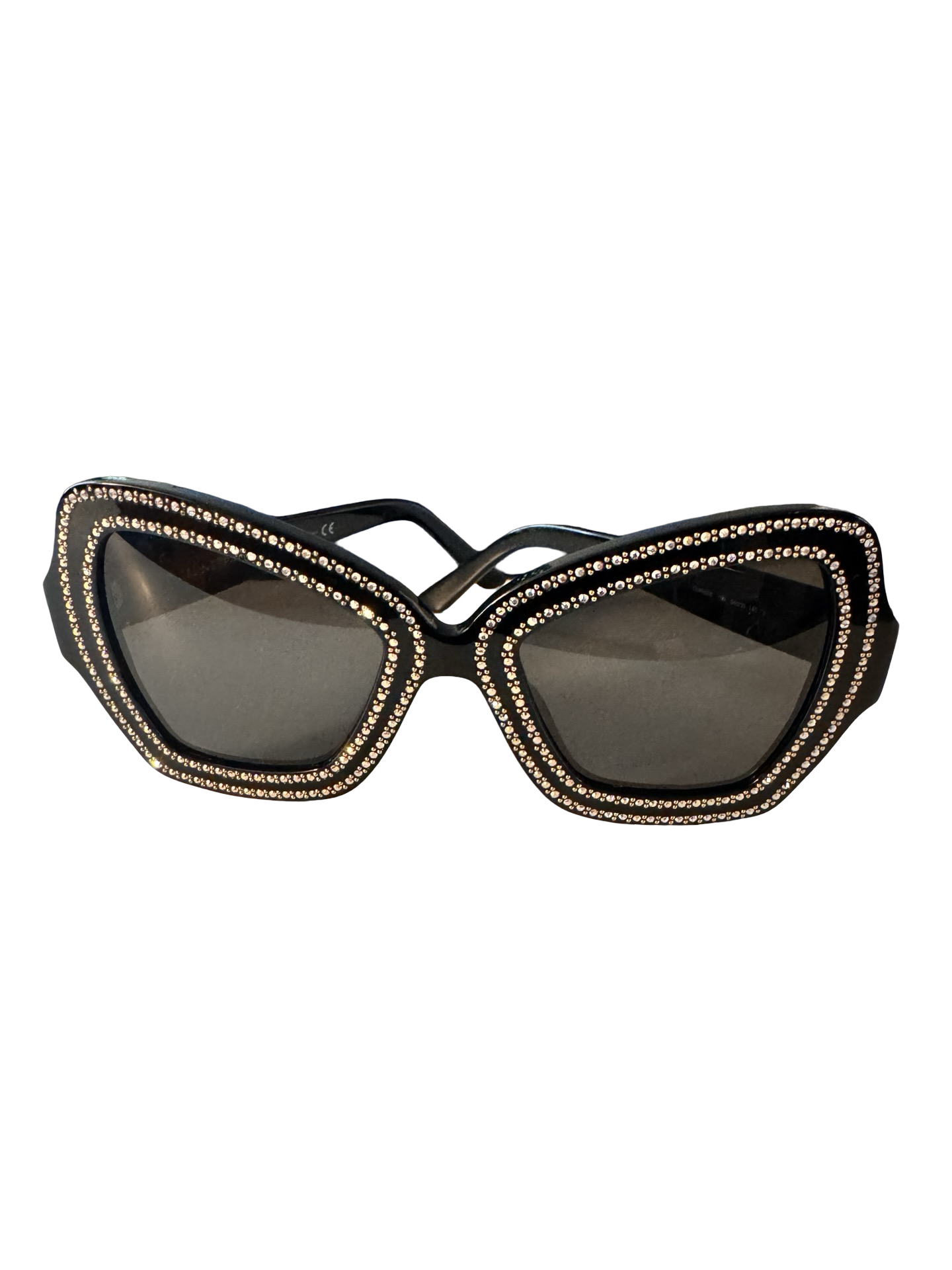 Celine Oversized Butterfly Rhinestone Sunglasses (Preowned)