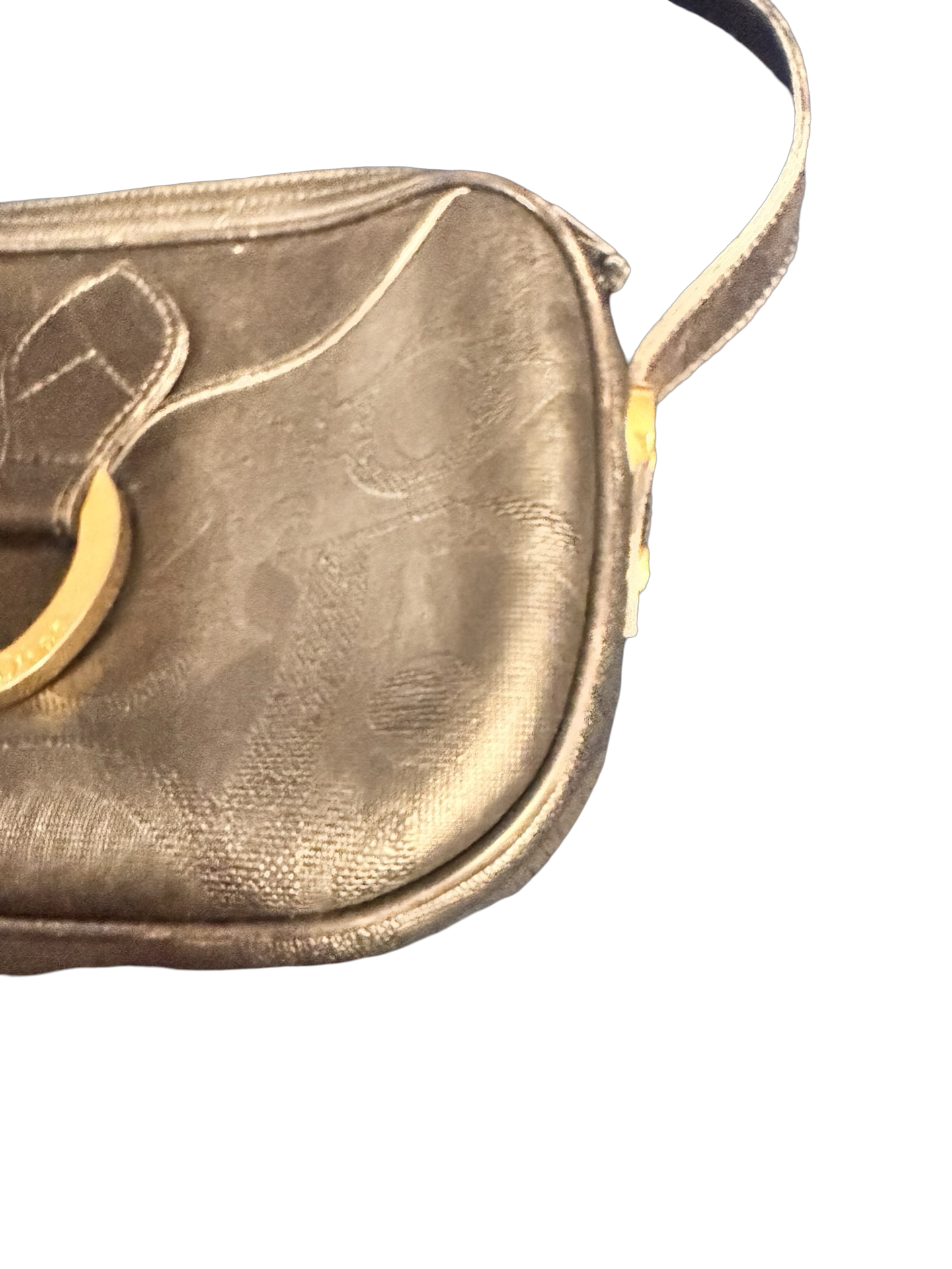 Christian Dior Oblique Crossbody Bag (Vintage)– Black Monogram with Gold Buckle