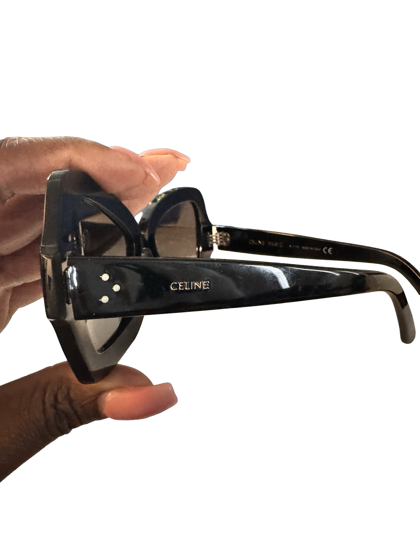 Celine Oversized Butterfly Rhinestone Sunglasses (Preowned)
