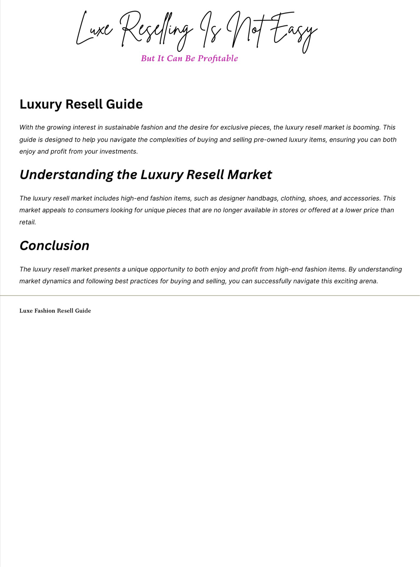 Luxury Reseller Ebook - Drops 12/26/24
