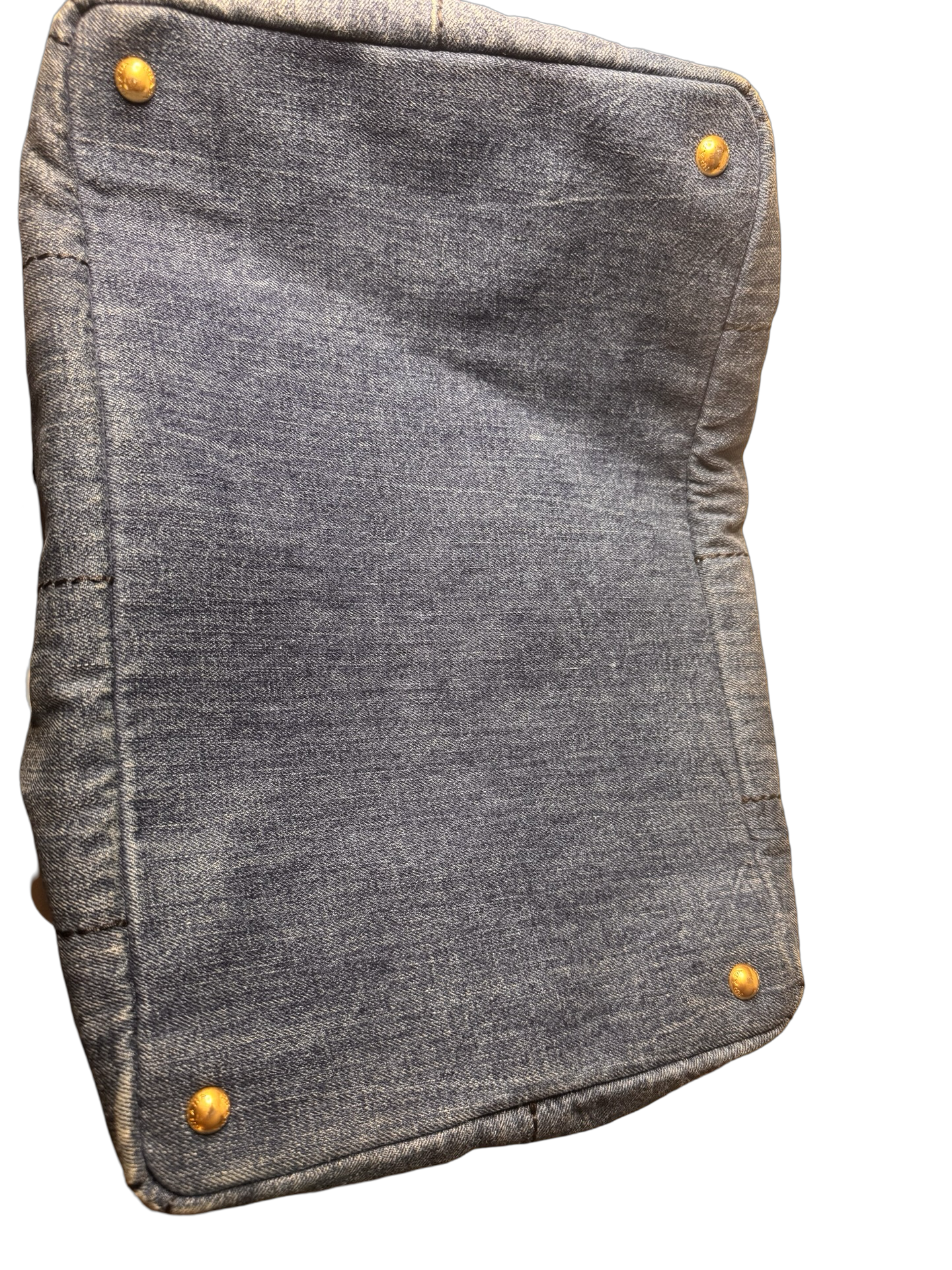 Prada Large Denim Canapa Tote (Preowned)