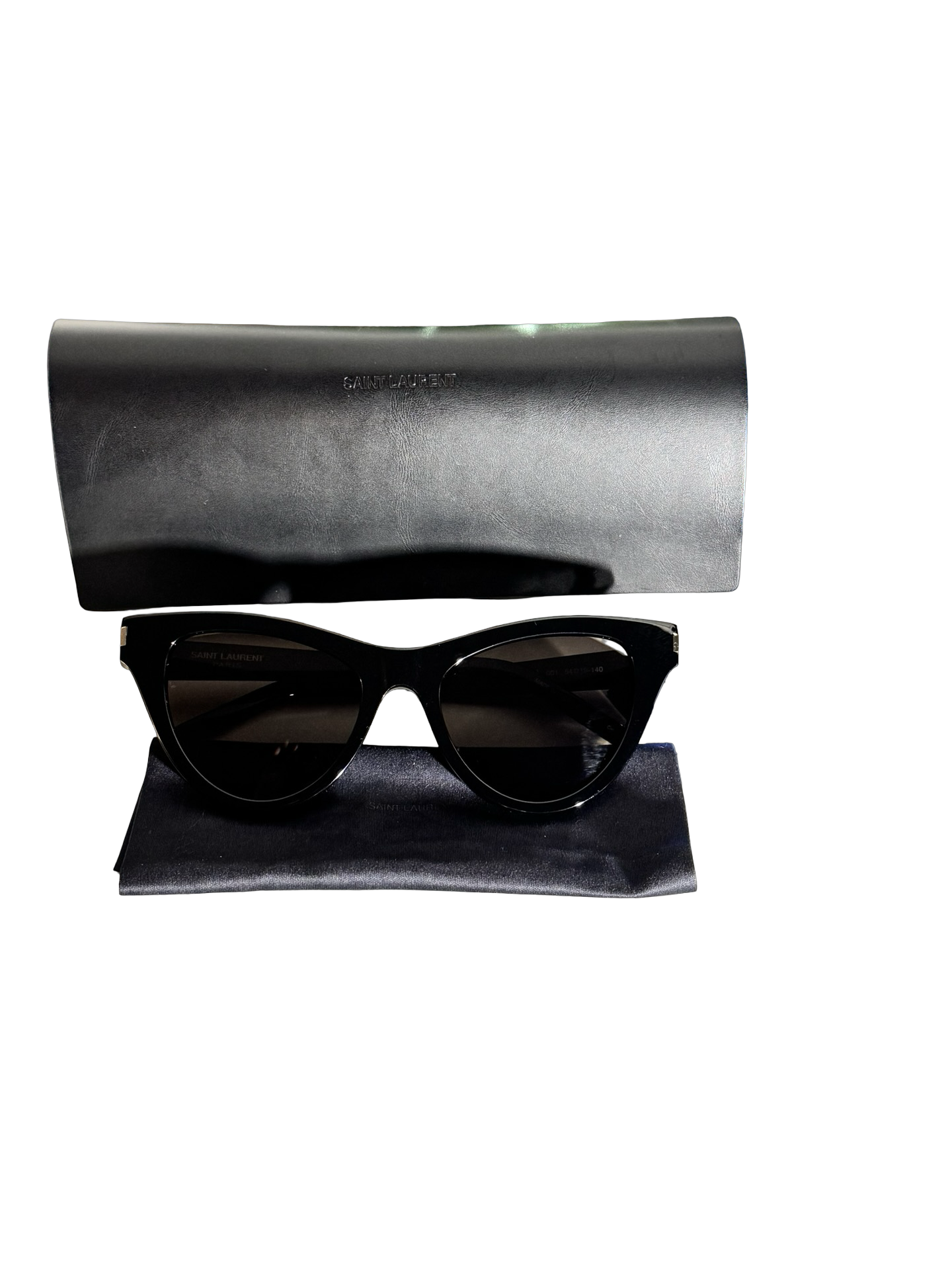 Yves Saint Laurent SL-425-001-54 54mm New Sunglasses Saint Laurent SL 425 Cat-Eye Sunglasses - Shiny Black  main image 2