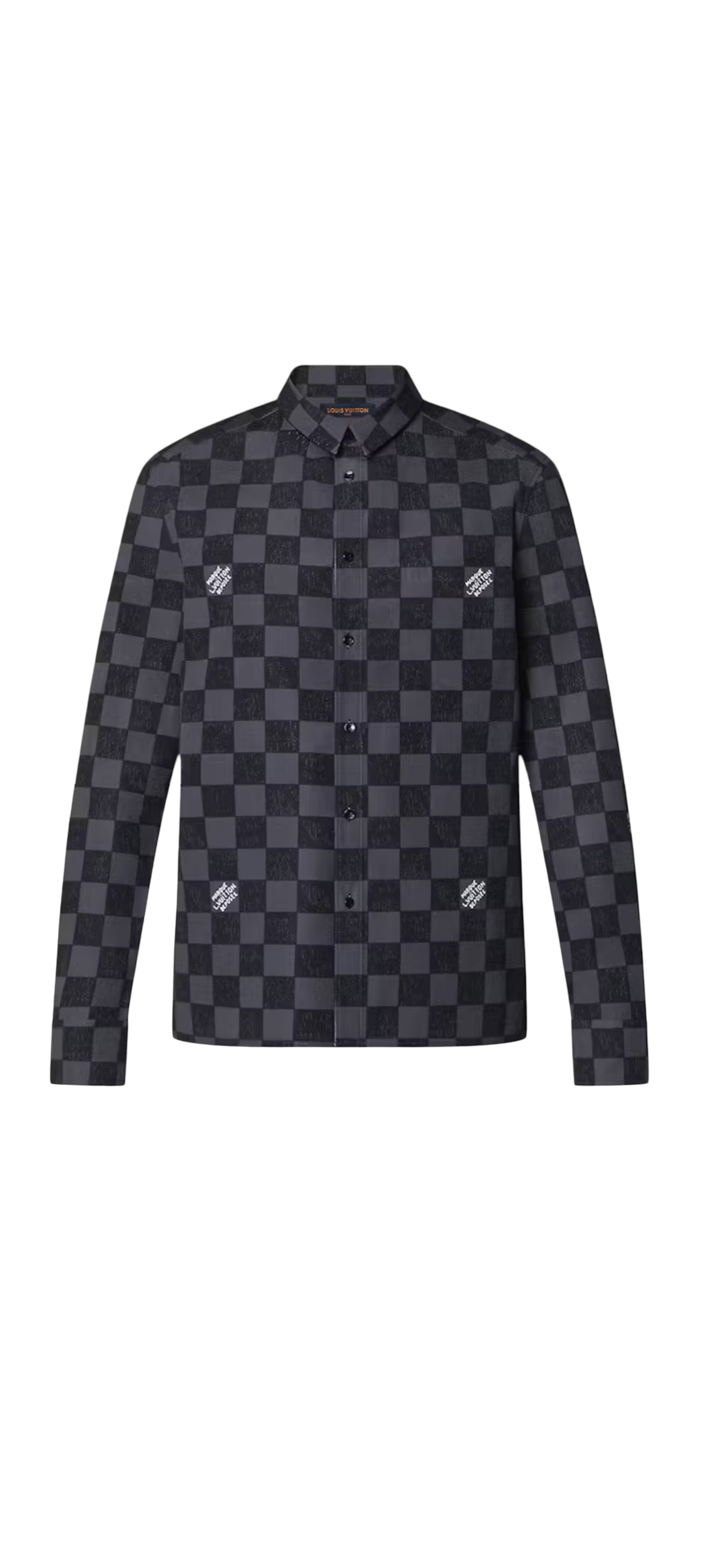 Louis Vuitton FW21 Cotton Shirt XXL Men's Black x Gray Damier RM2129 NWOT