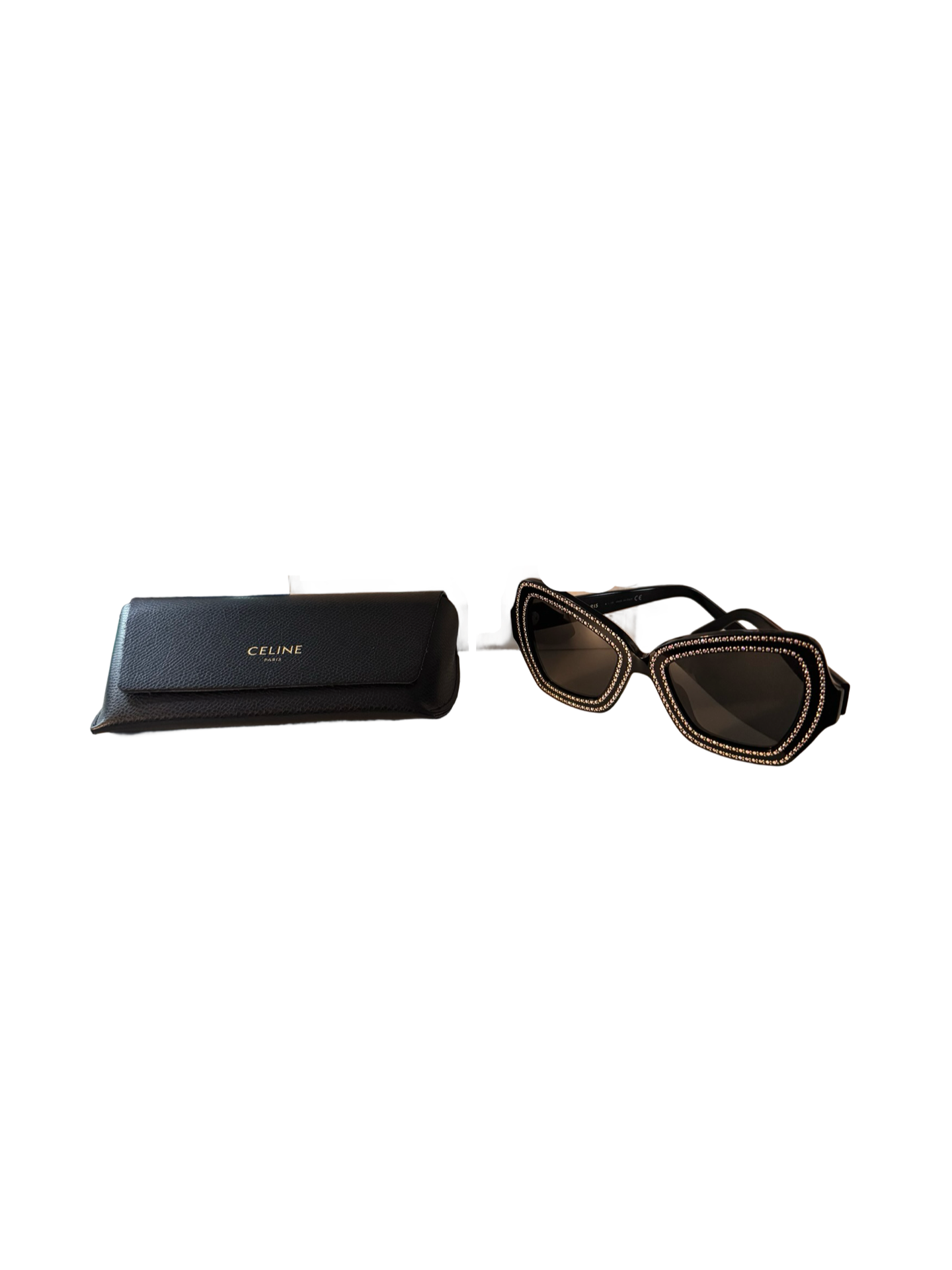 Celine Oversized Butterfly Rhinestone Sunglasses (Preowned)