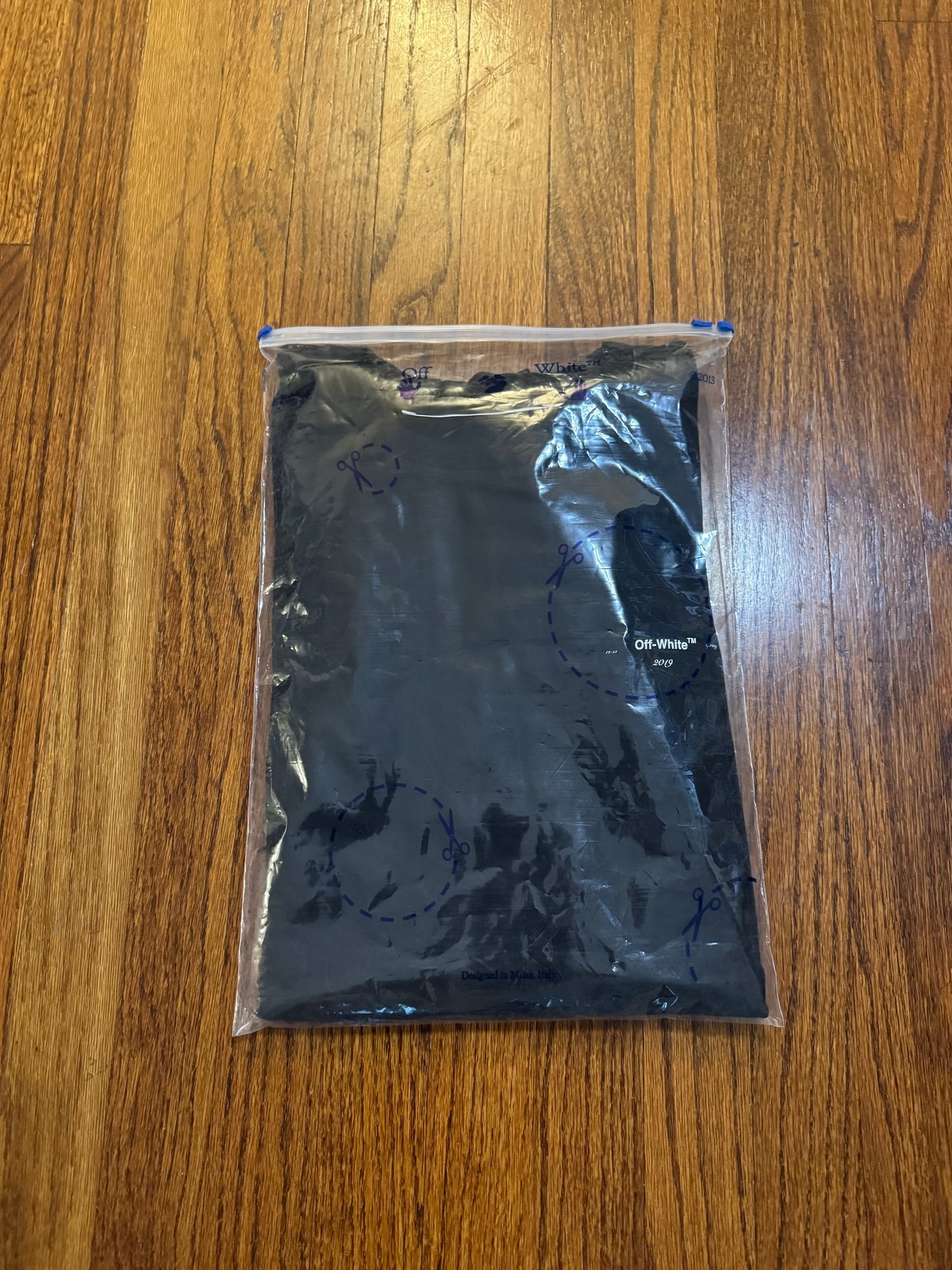 Off-White Colour Painting Eduardo Manet Boat Diagonals Arrows Tee 'Black' NWT Sz Small