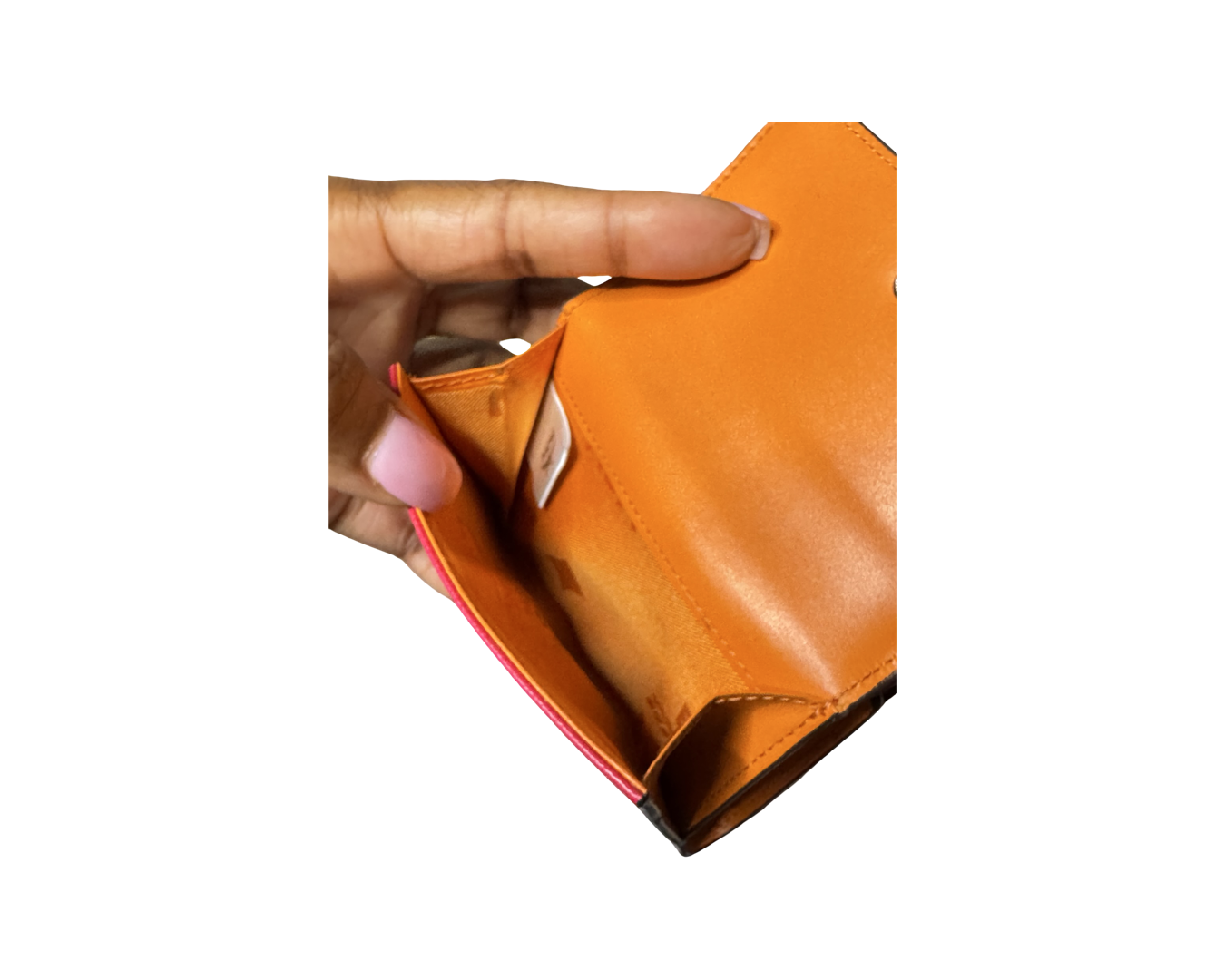 MCM Textured Saffiano Leather Trifold Compact Wallet