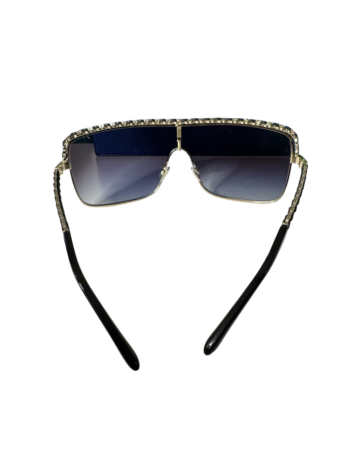 Chanel Lambskin Shield Sunglasses – Gray Gradient