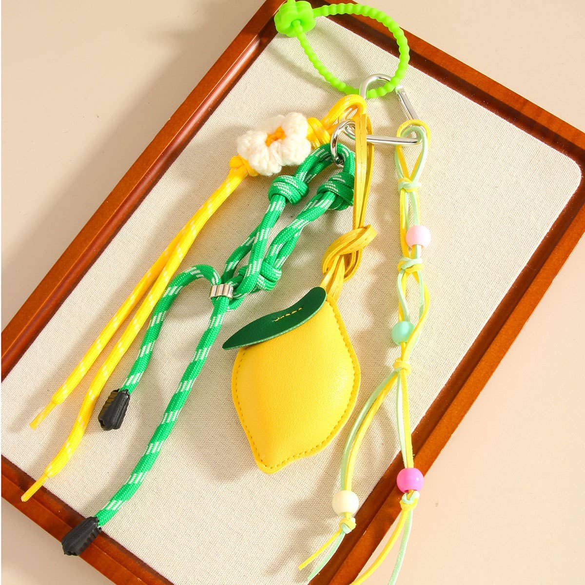 🍋 Lemon Drop Bag Charm – Colorful Accessory