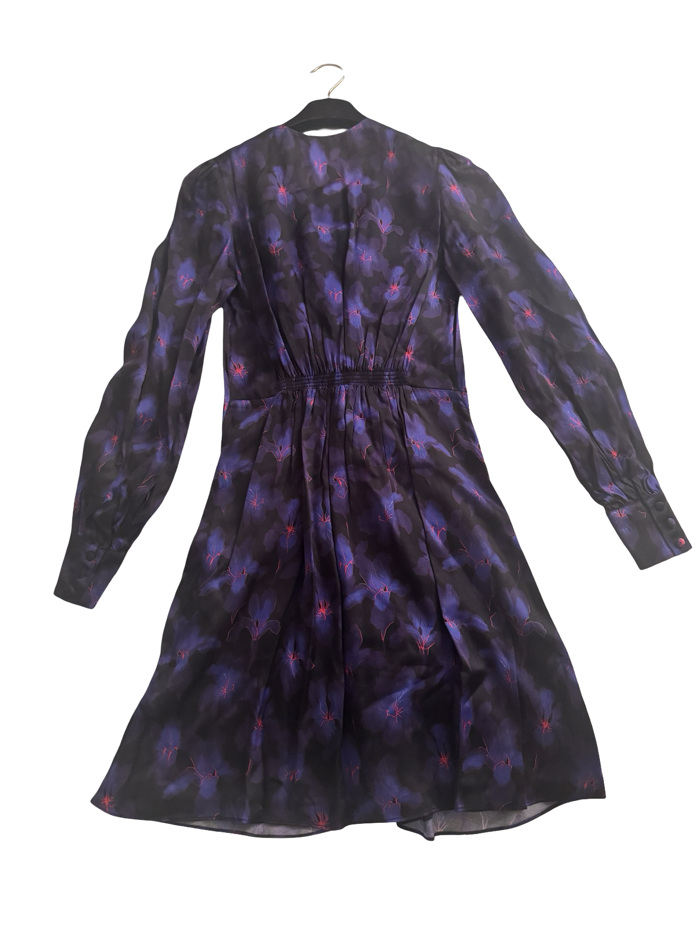 The Kooples Twisted Floral Satin Mini Dress