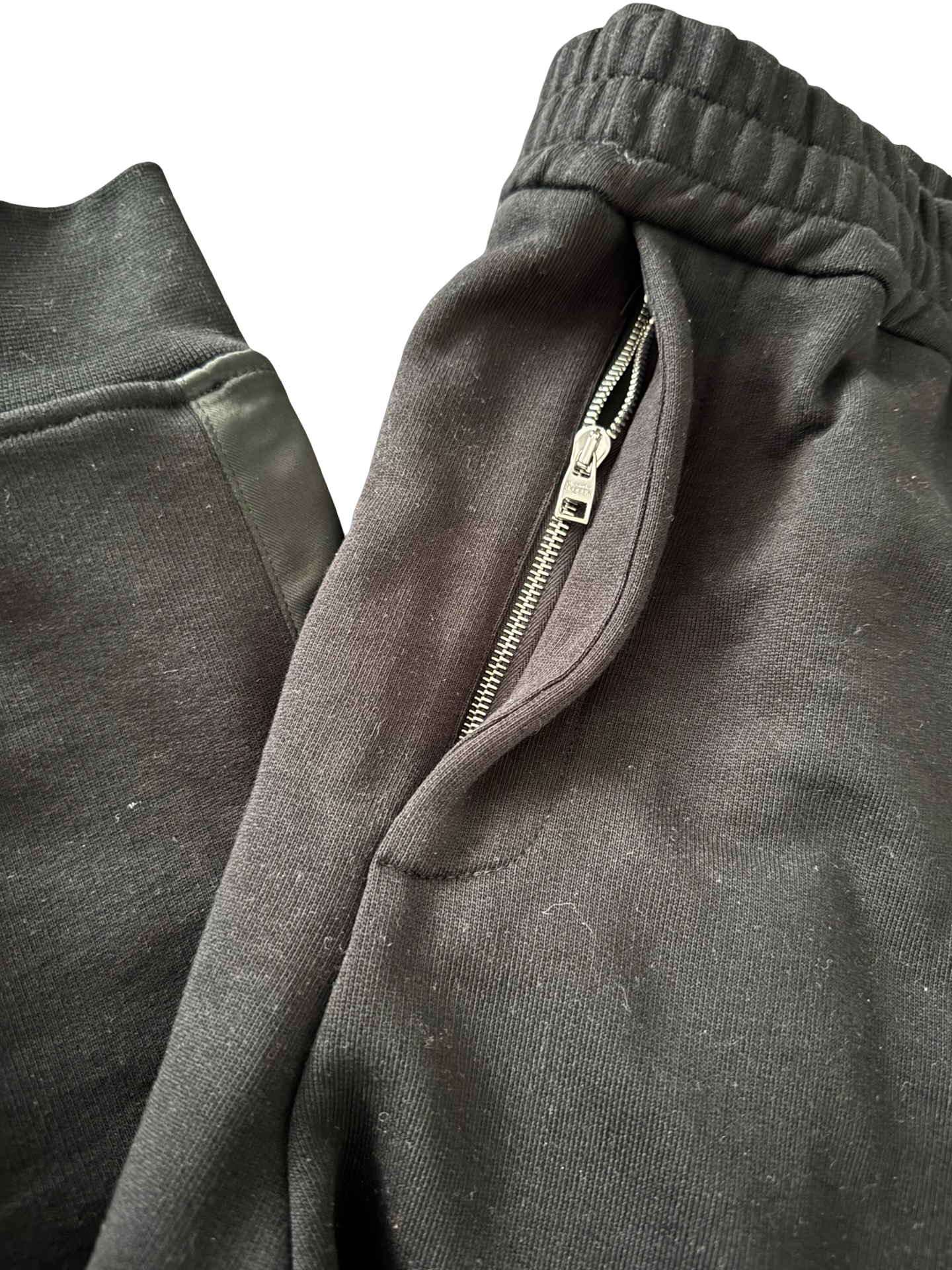 Alexander McQueen Graffiti Satin Trim Joggers