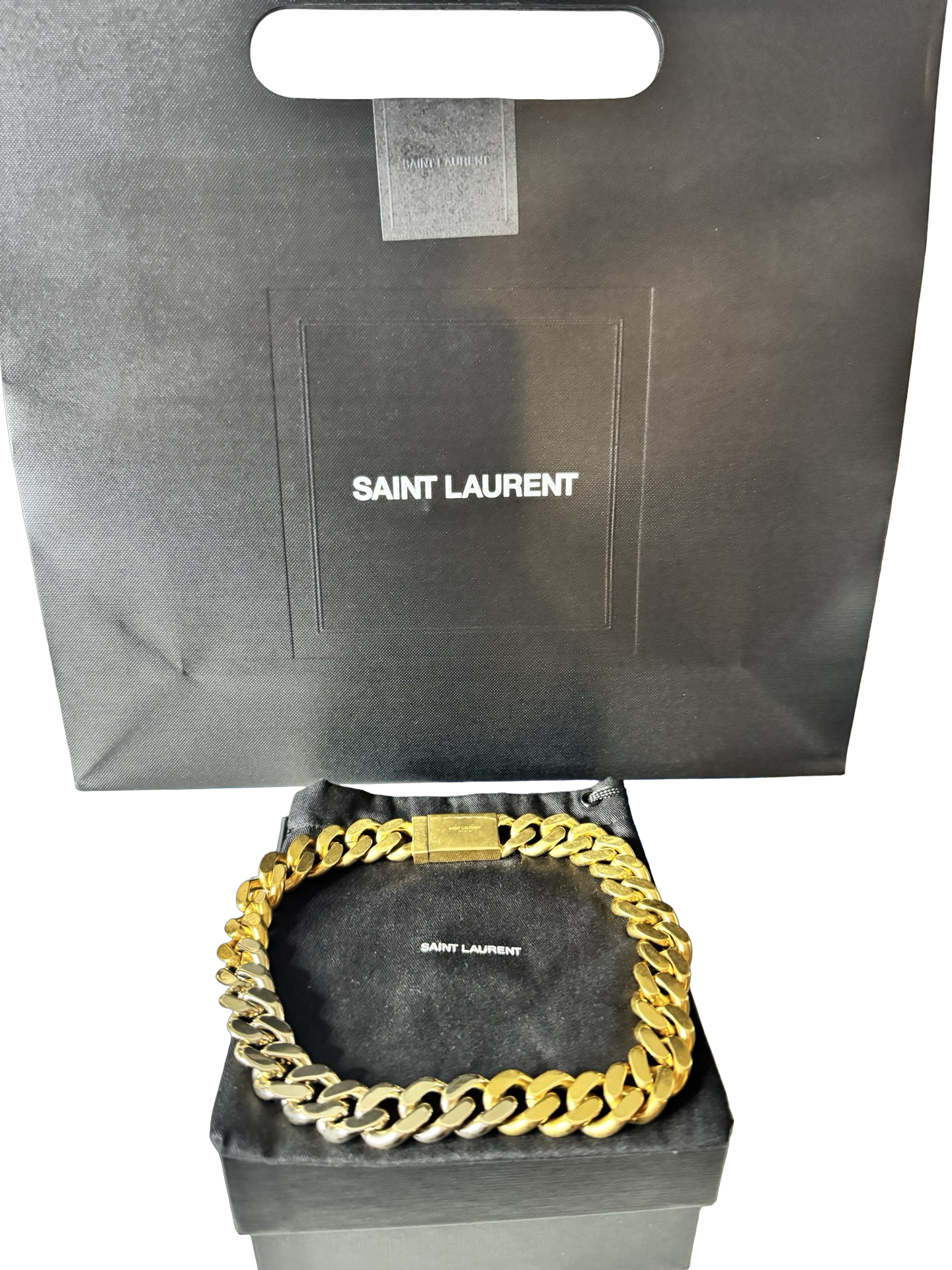 Saint Laurent Two-Tone Curb Chain Choker