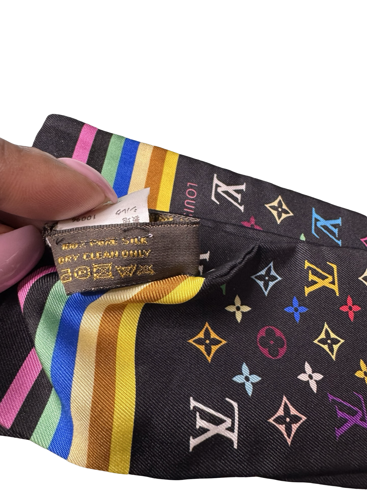 Louis Vuitton x Takashi Murakami Multicolore Bandeau / Scarf – Rare Vintage Preloved