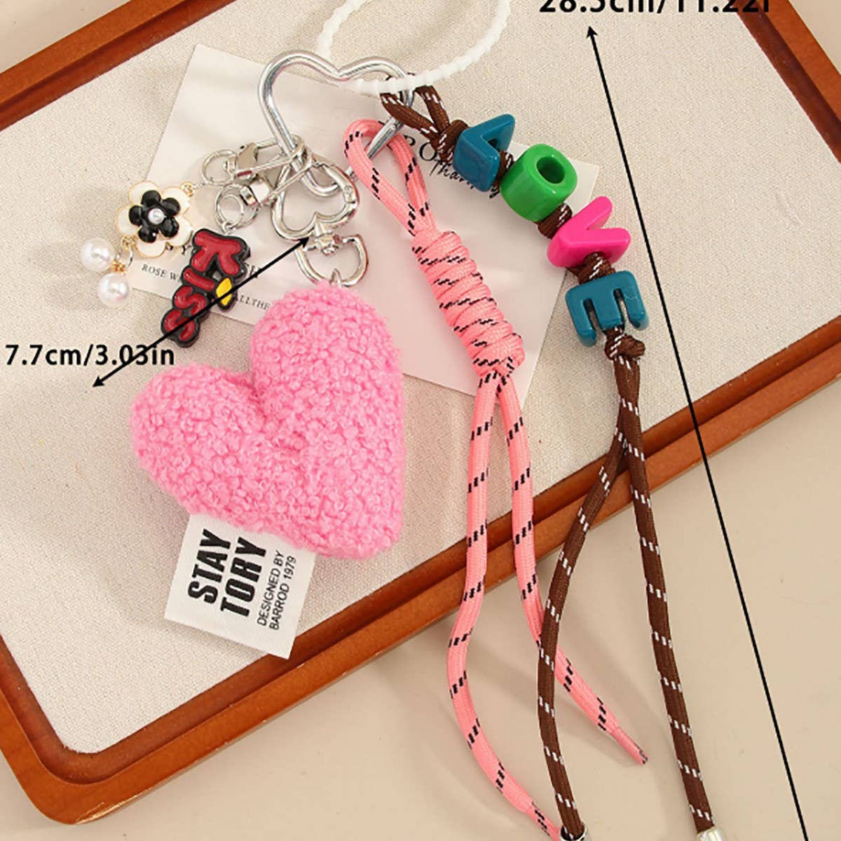 Plush Heart LOVE Bag Charm