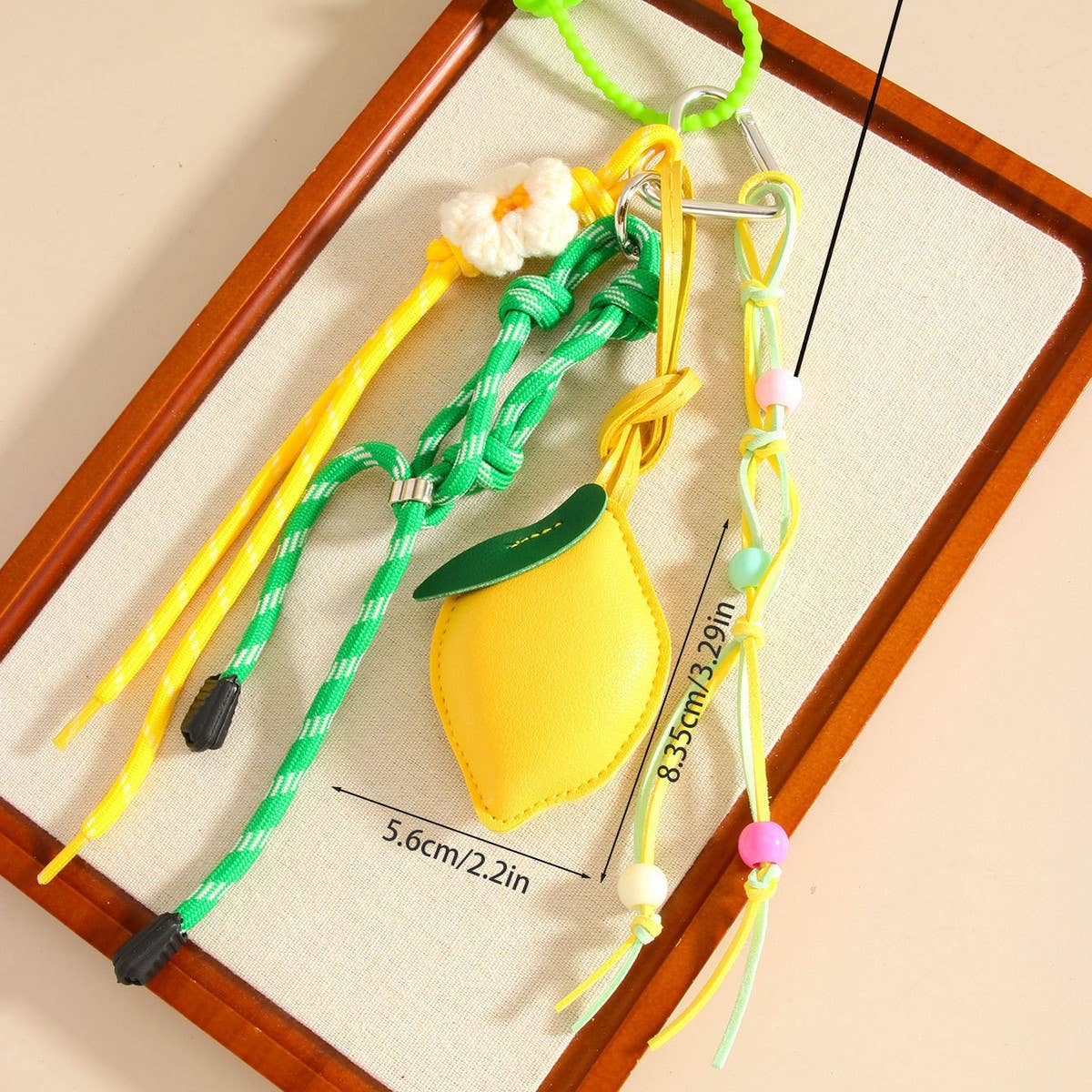 🍋 Lemon Drop Bag Charm – Colorful Accessory