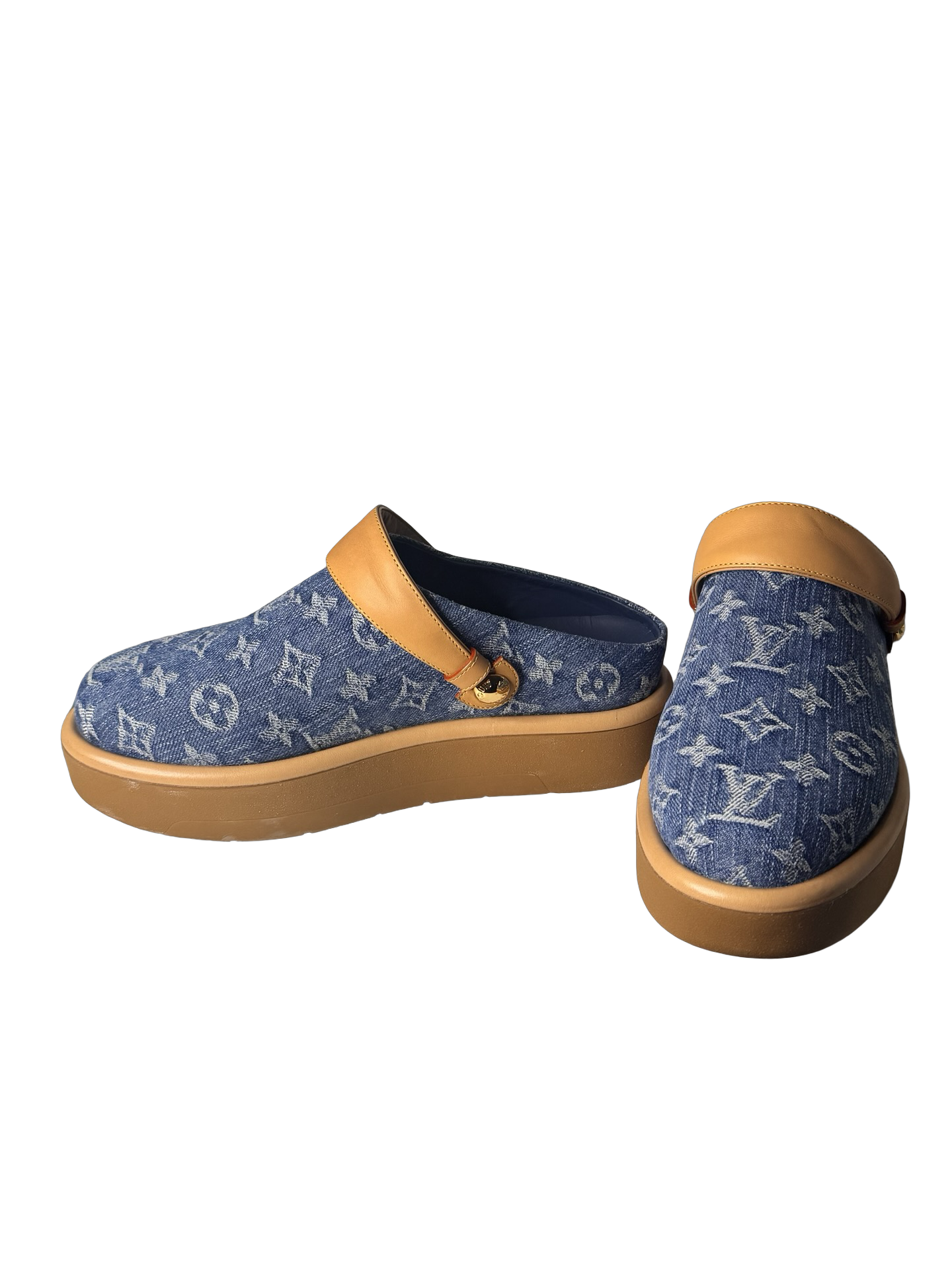 Louis Vuitton Aspen Denim Remix Clog EUC