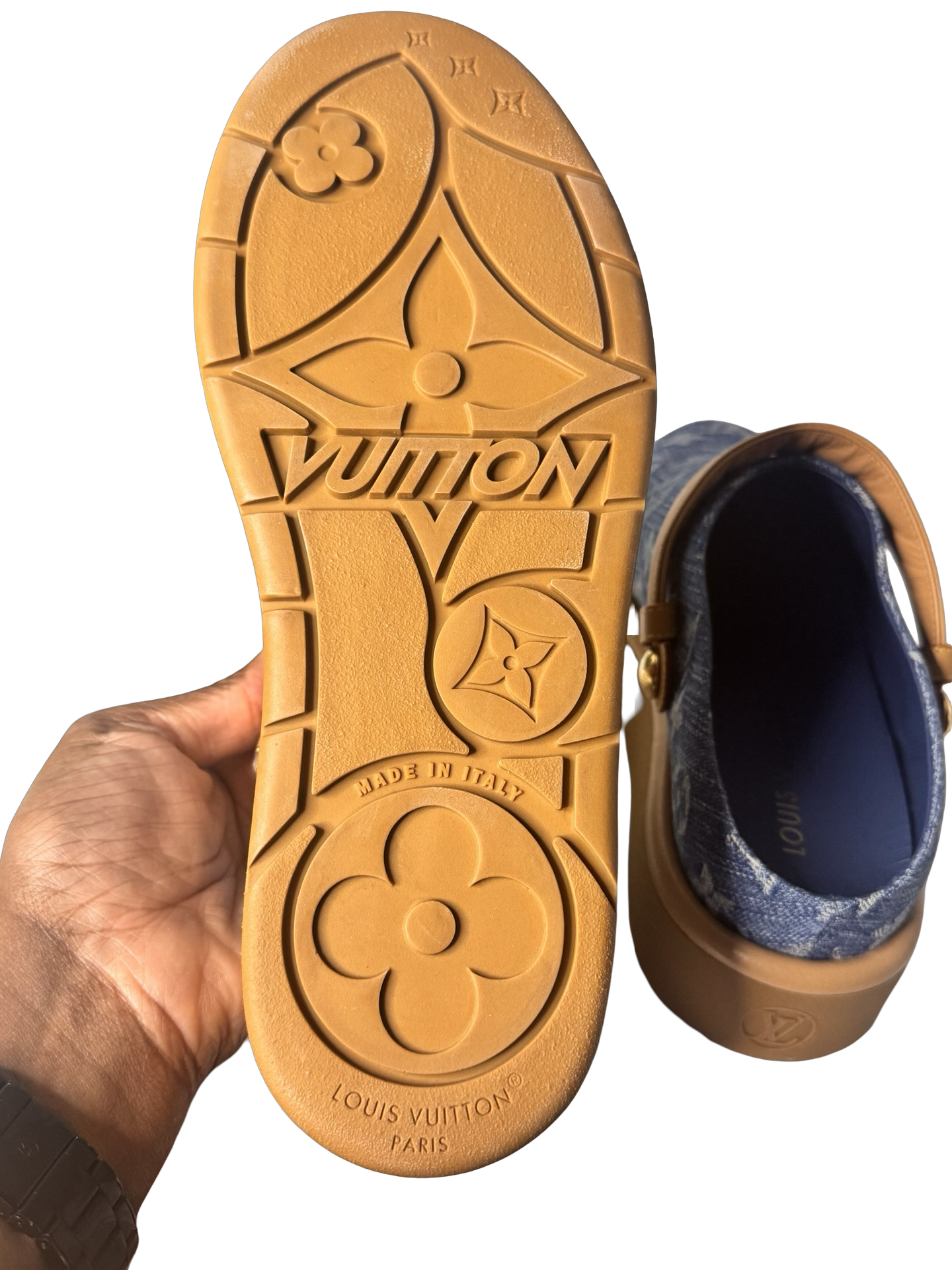 Louis Vuitton Aspen Denim Remix Clog EUC