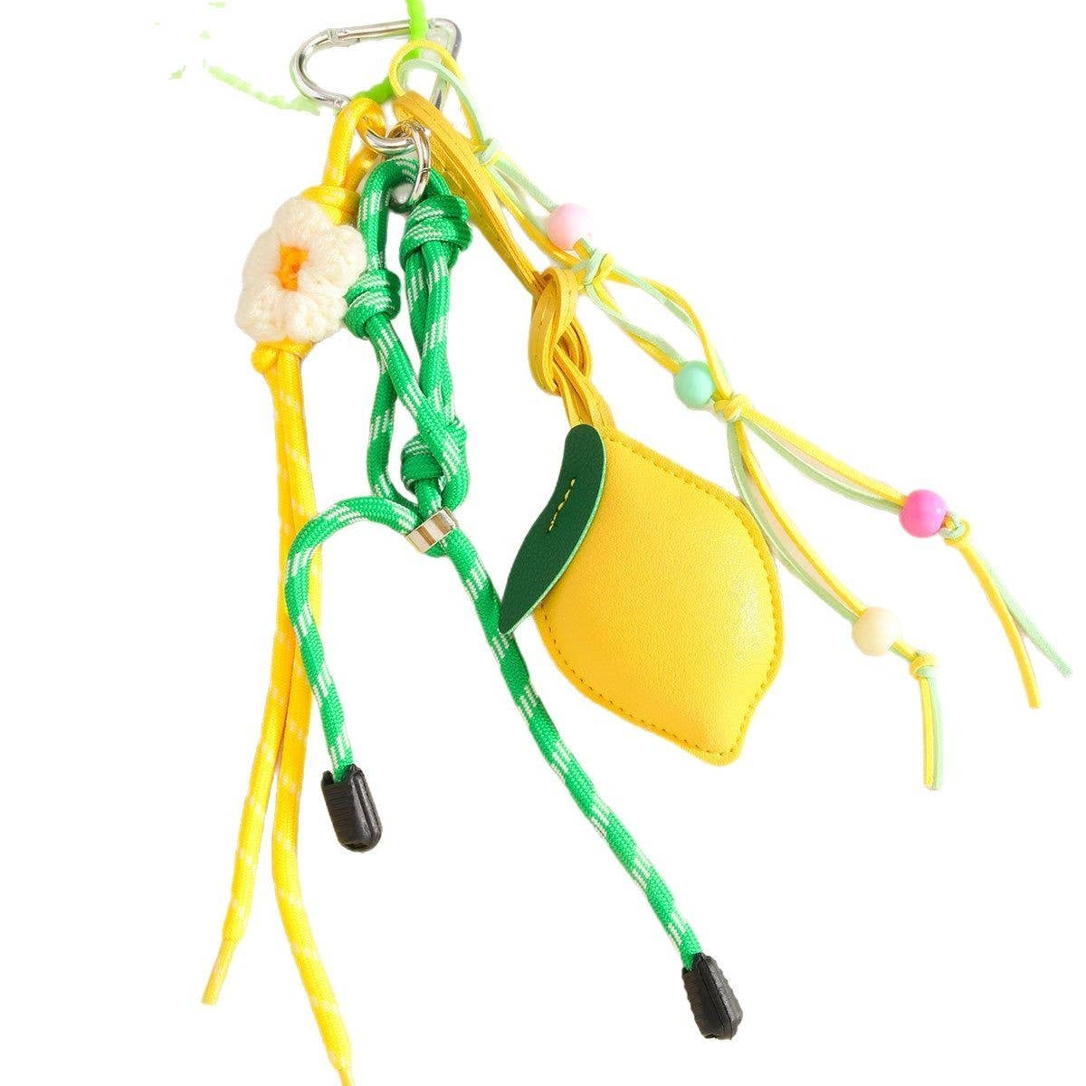 🍋 Lemon Drop Bag Charm – Colorful Accessory