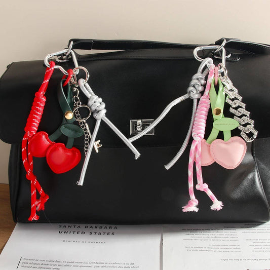 Retro Cherry Fruit Keychain
