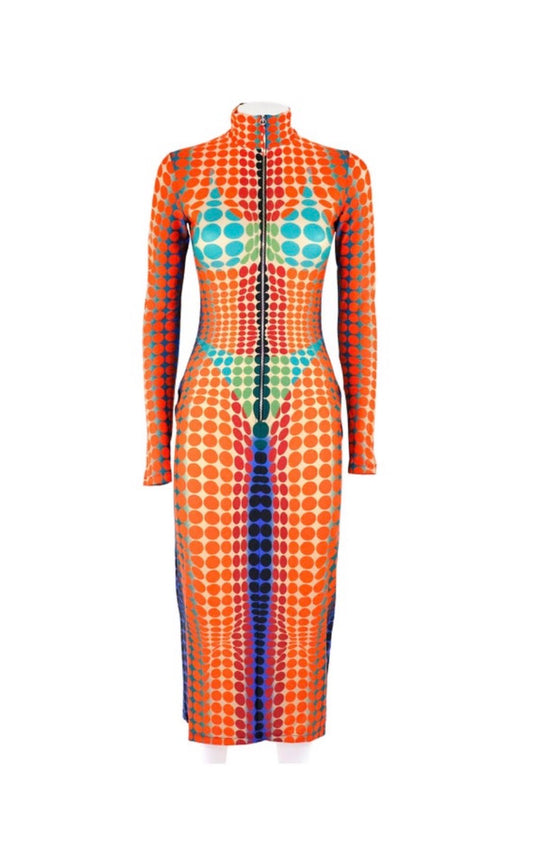 Jean Paul Gaultier “Cyber” Dot Dress XS