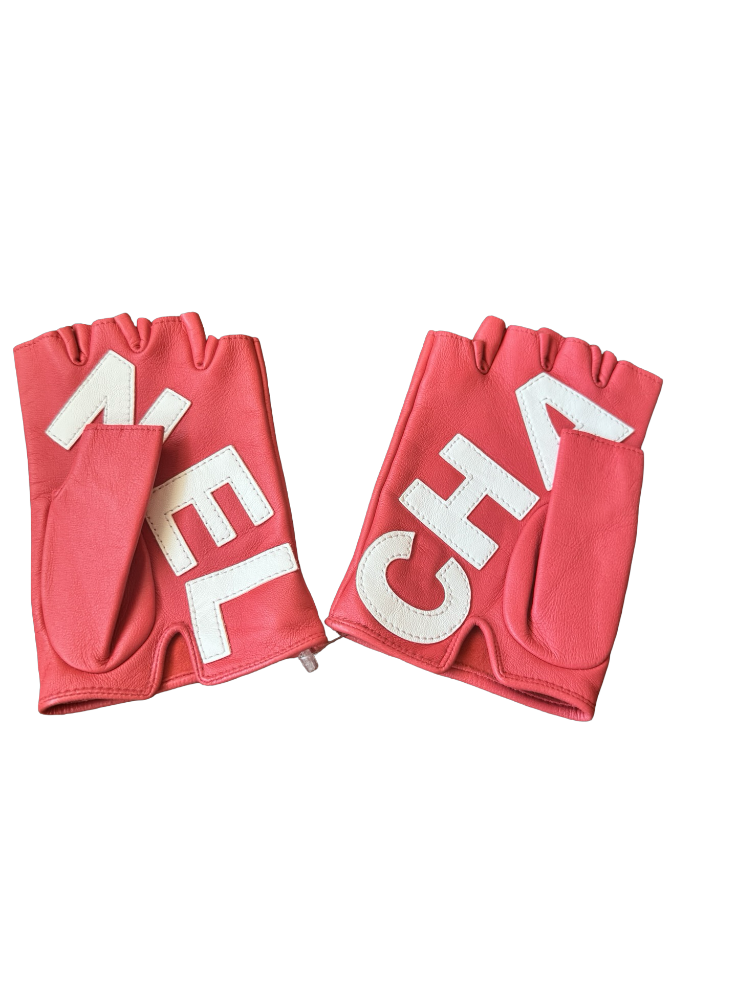 Chanel S/S 2019 "By The Sea" Lambskin Split-Logo Gloves