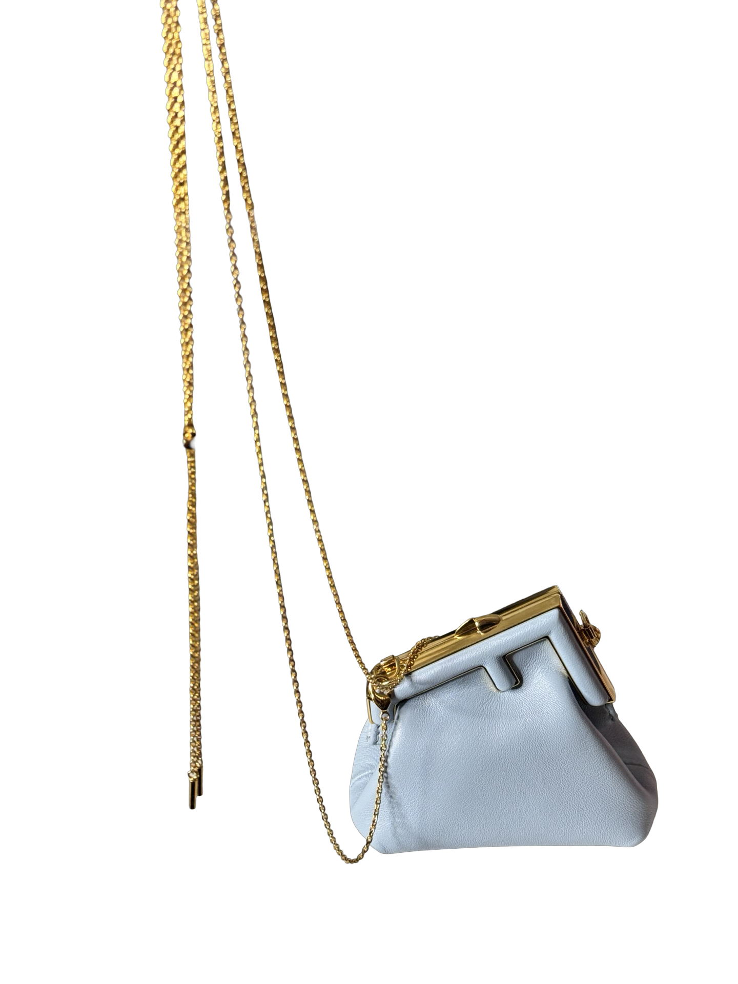Fendi First Nano Bag – Baby Blue Nappa Leather-NWOT