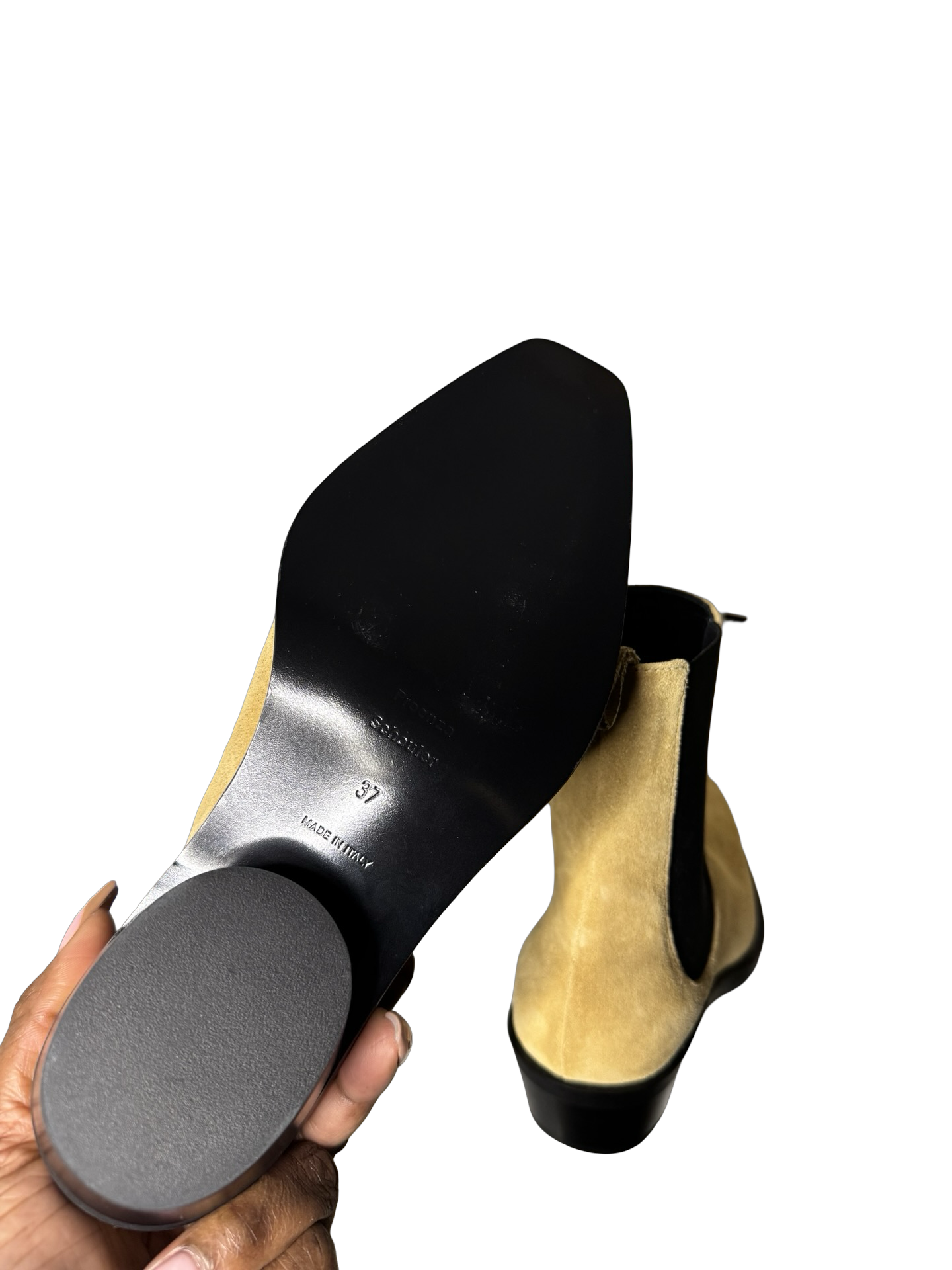 Proenza Schouler Bronco Suede Chelsea Boot- Sand