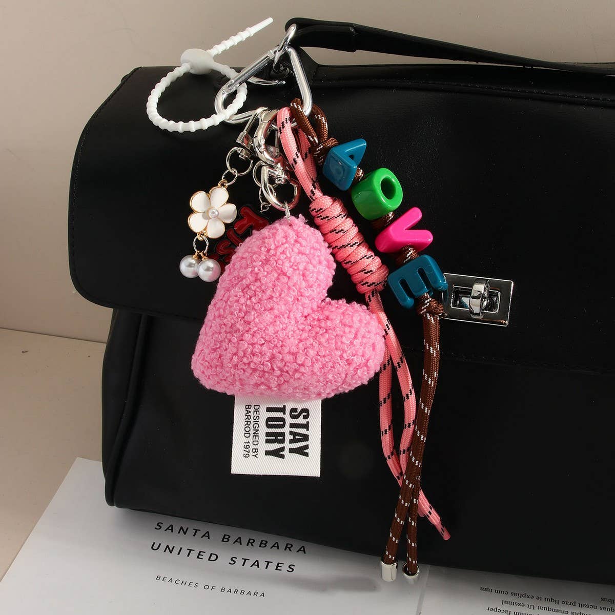 Plush Heart LOVE Bag Charm