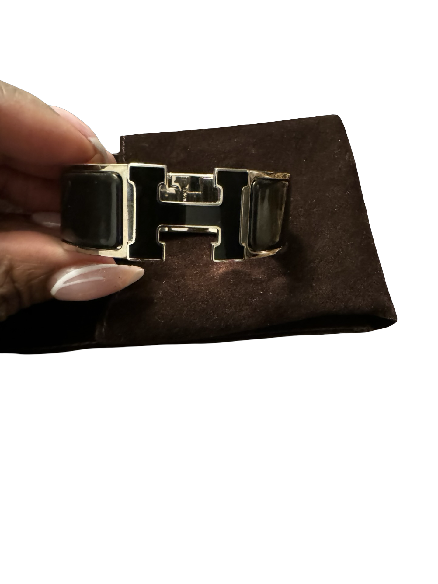 Hermès Clic Clac H Bracelet – Black Enamel PM (Wide)