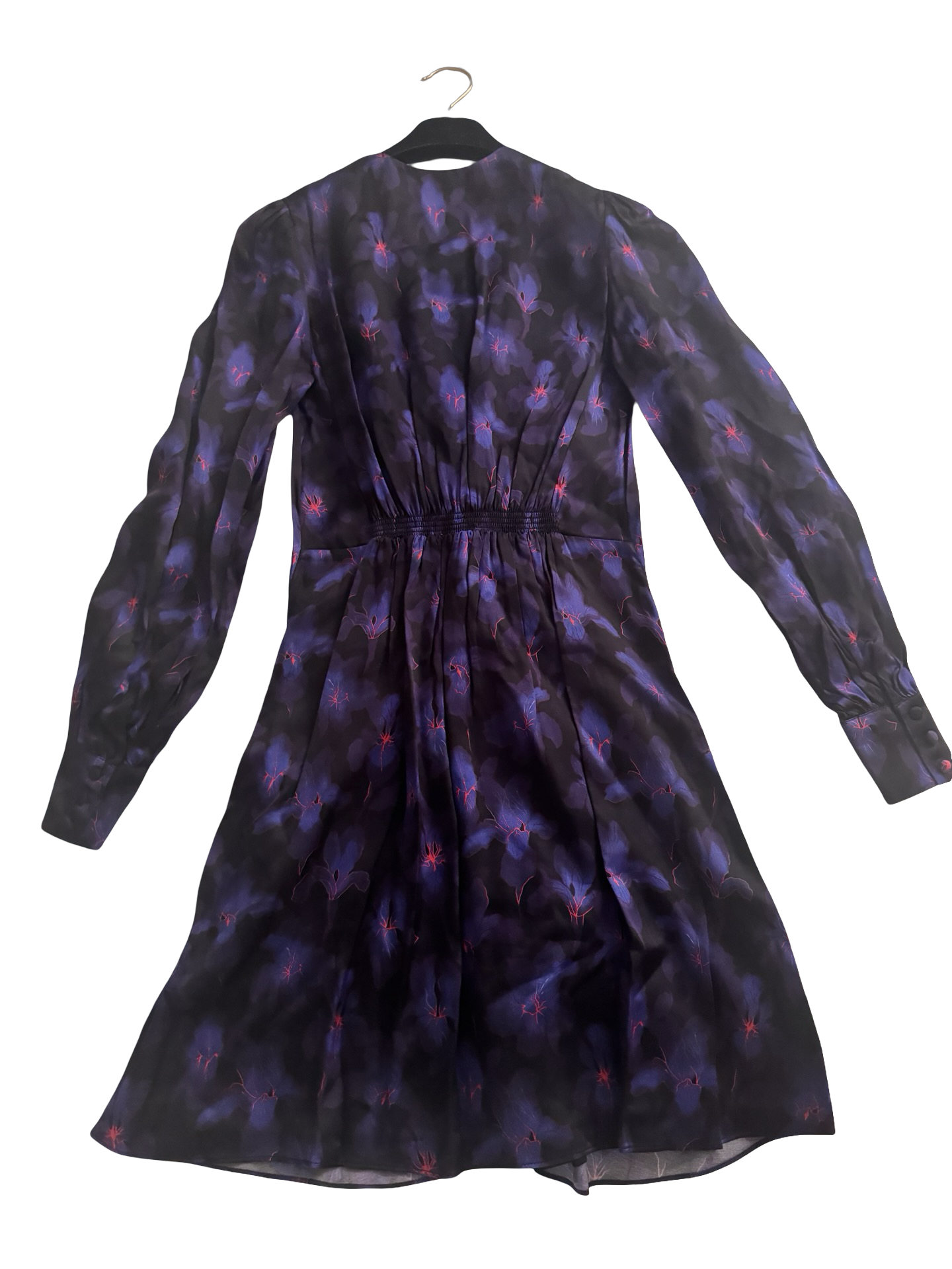 The Kooples Twisted Floral Satin Mini Dress