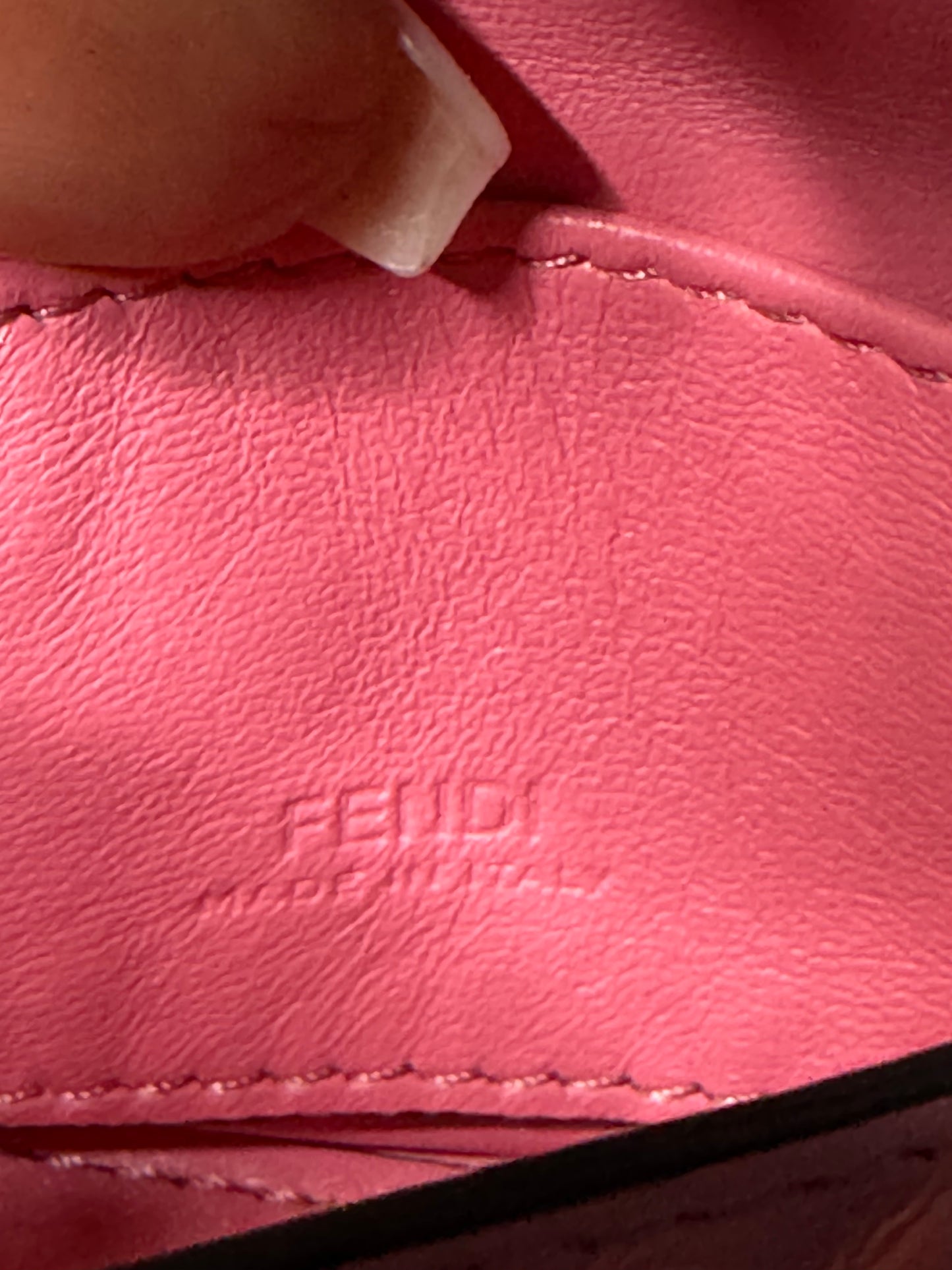 Fendi FF Nano Baguette Charm — Lollypop Pink (Preloved)