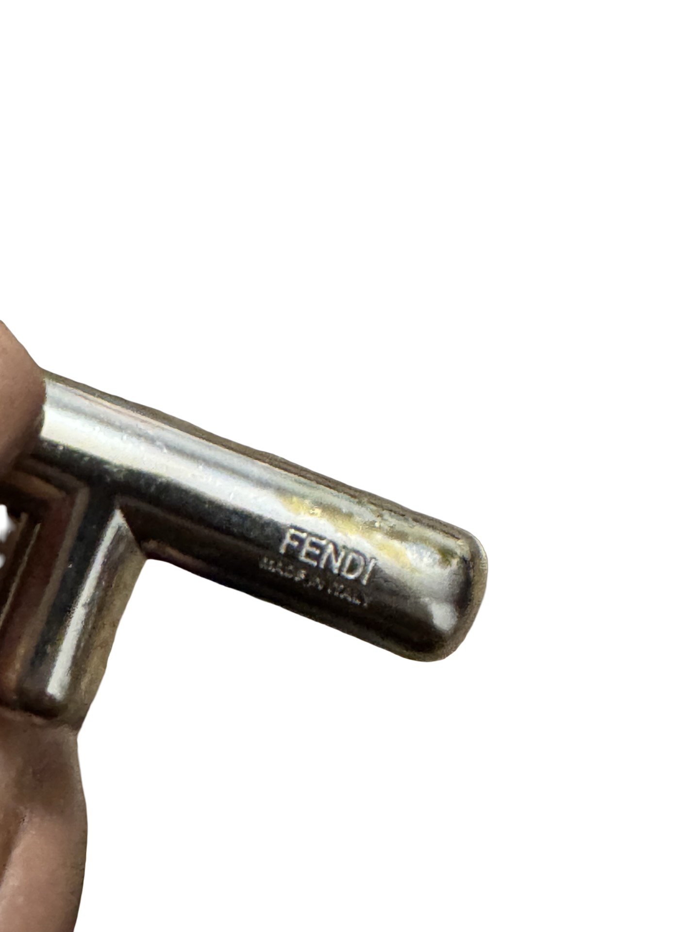 Fendi Crystal FF Logo Stud Earrings - Gold & Silver Mix