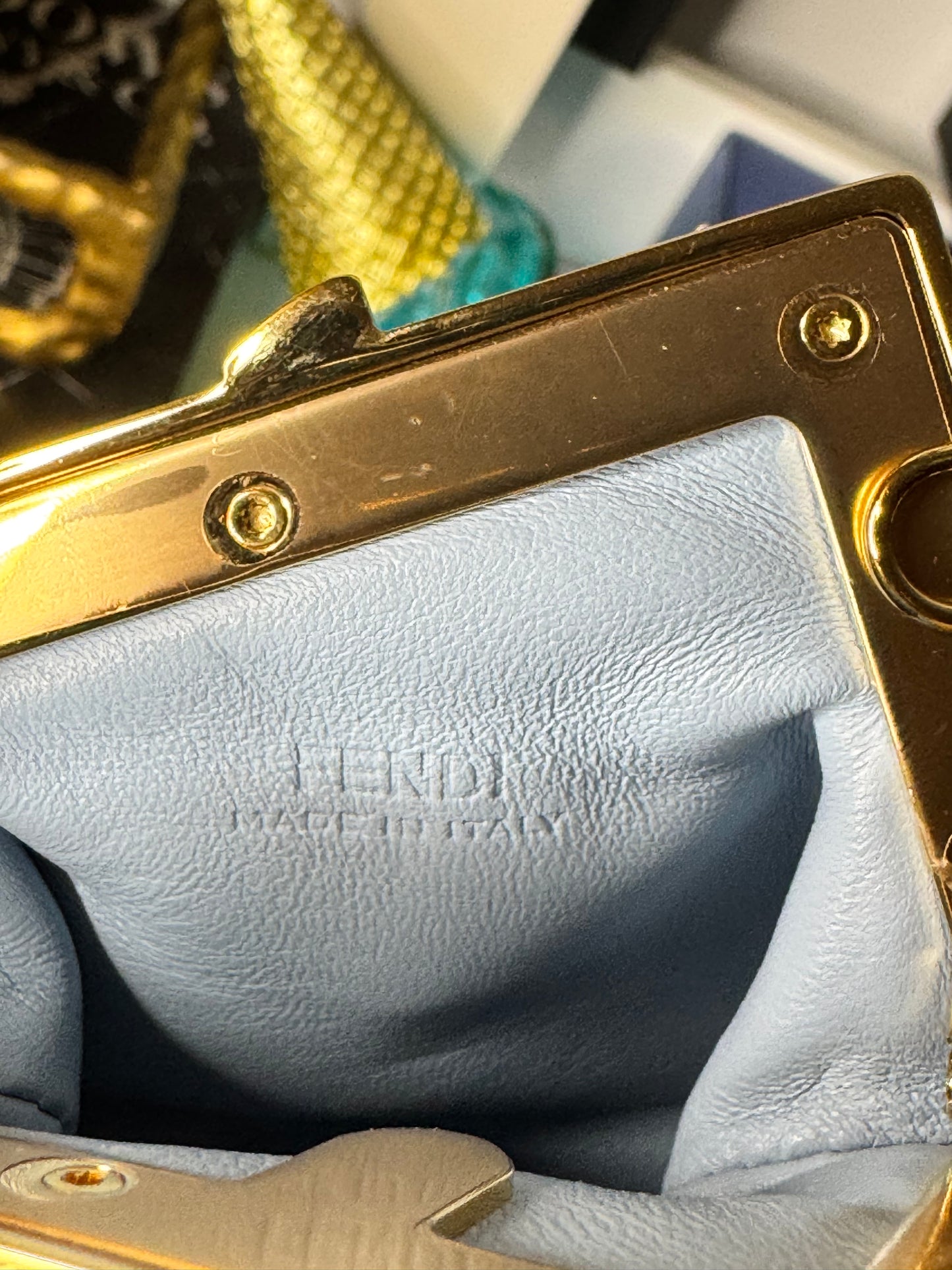Fendi First Nano Bag – Baby Blue Nappa Leather-NWOT