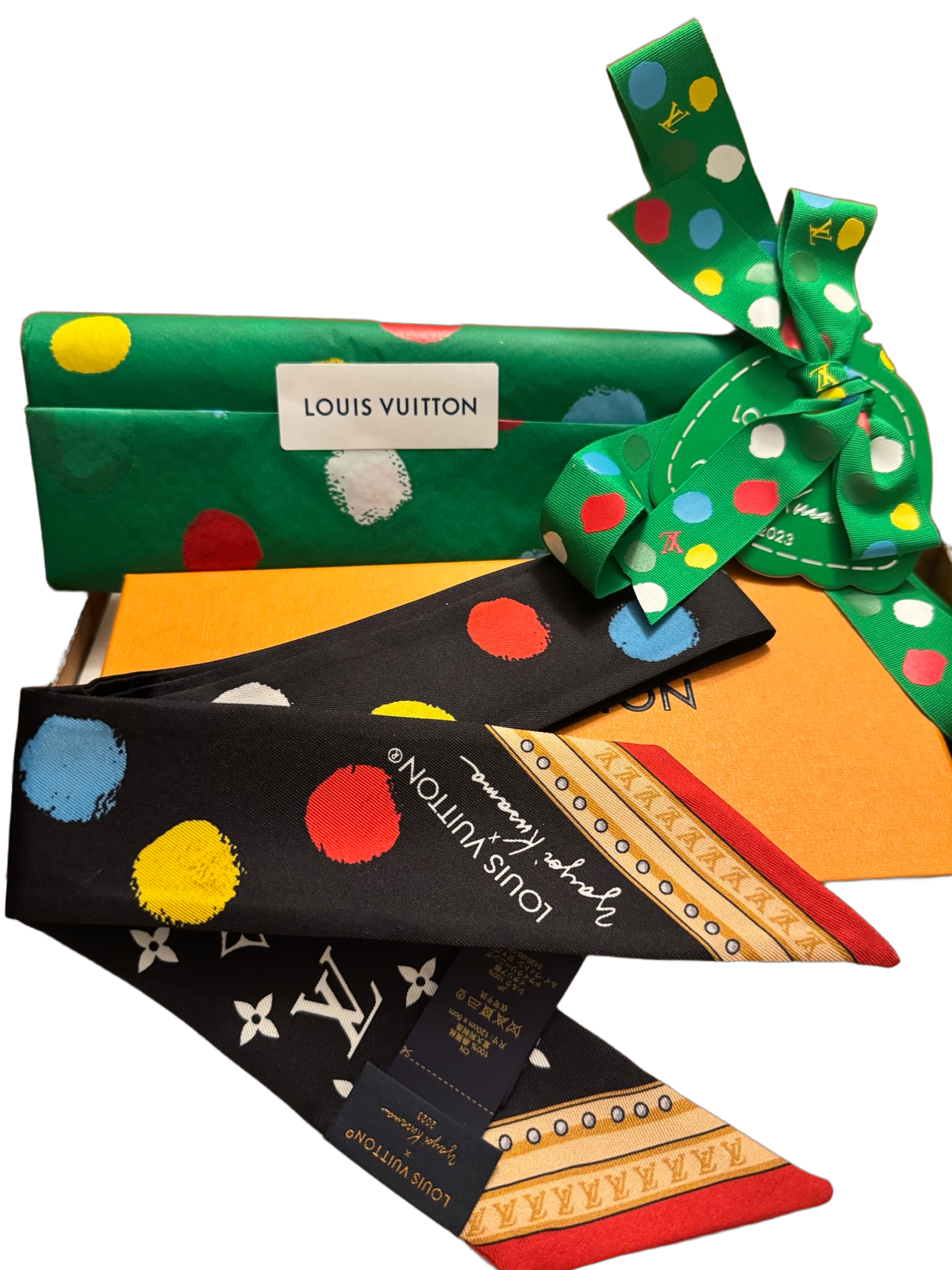 Rare Louis Vuitton x Yayoi Kusama Painted Dots Bandeau – Brand New with Complete Packaging