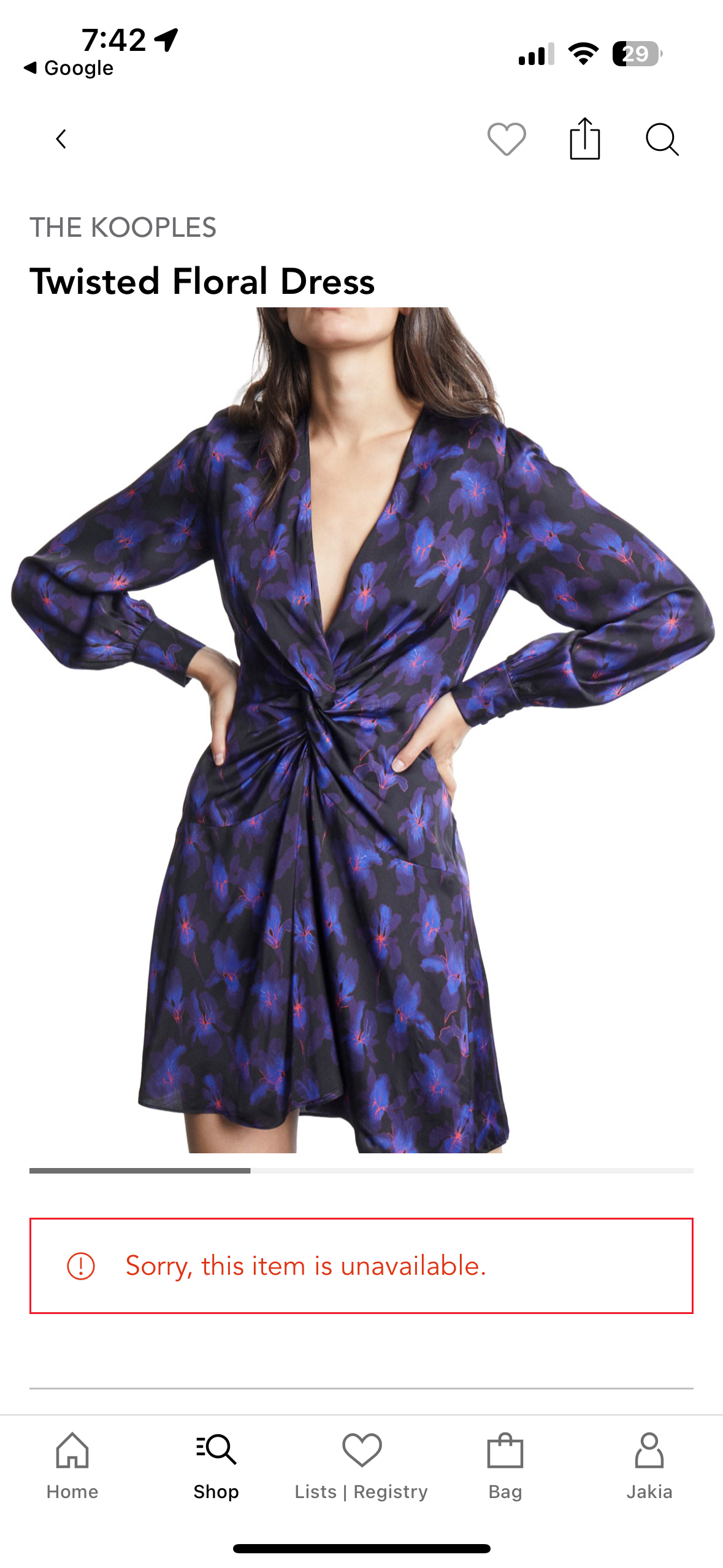 The Kooples Twisted Floral Satin Mini Dress