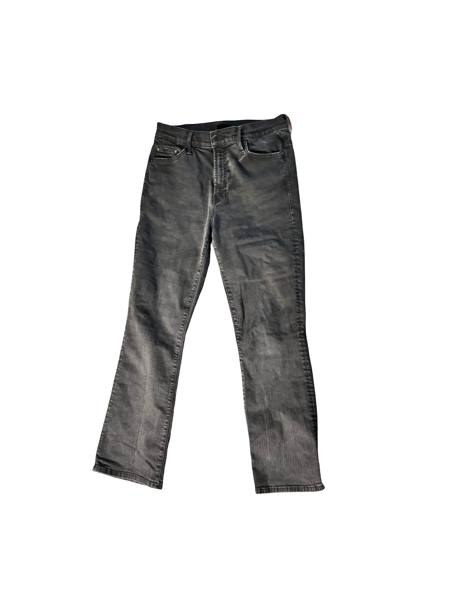 MOTHER The Insider Crop Jeans in "Not Guilty" Black
