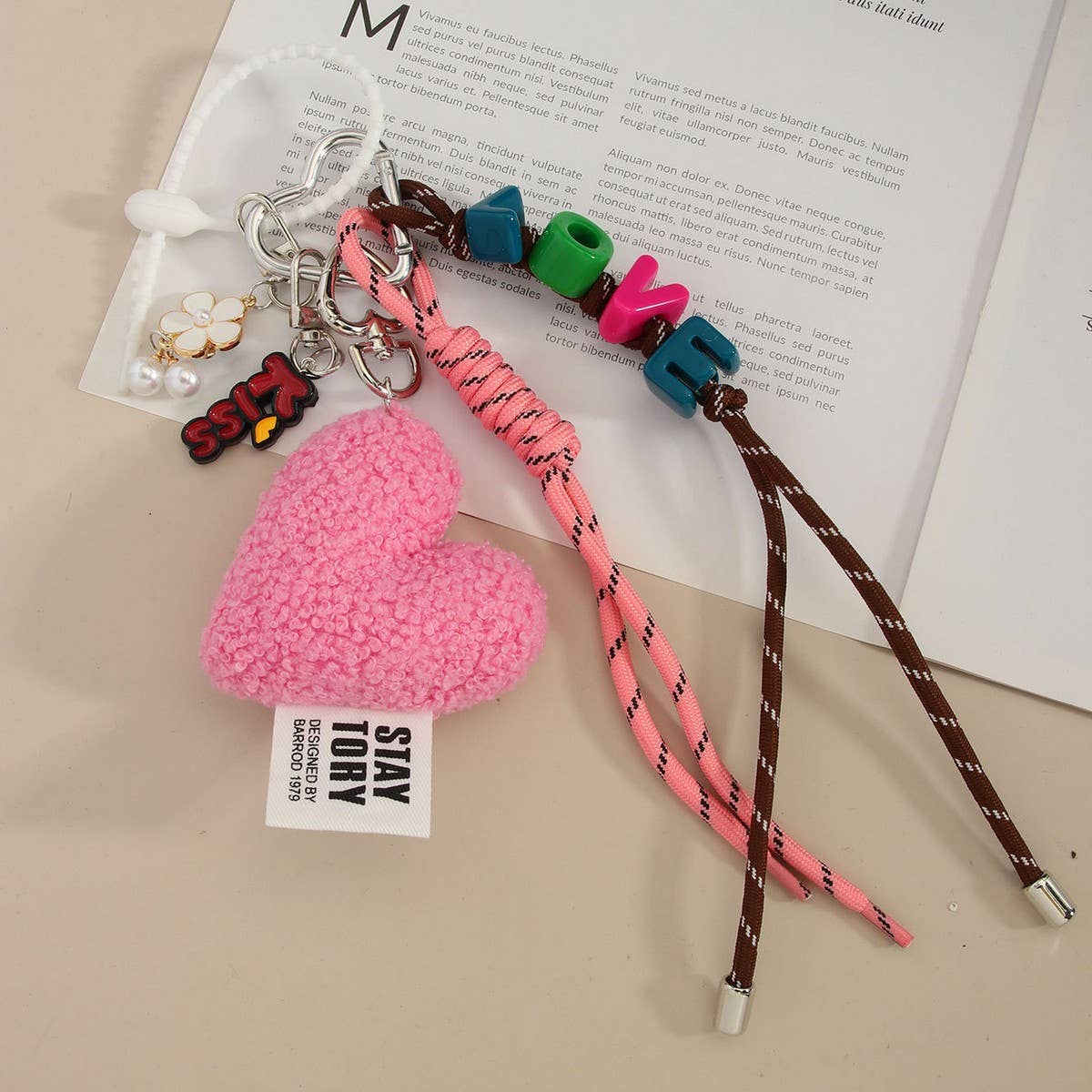 Plush Heart LOVE Bag Charm