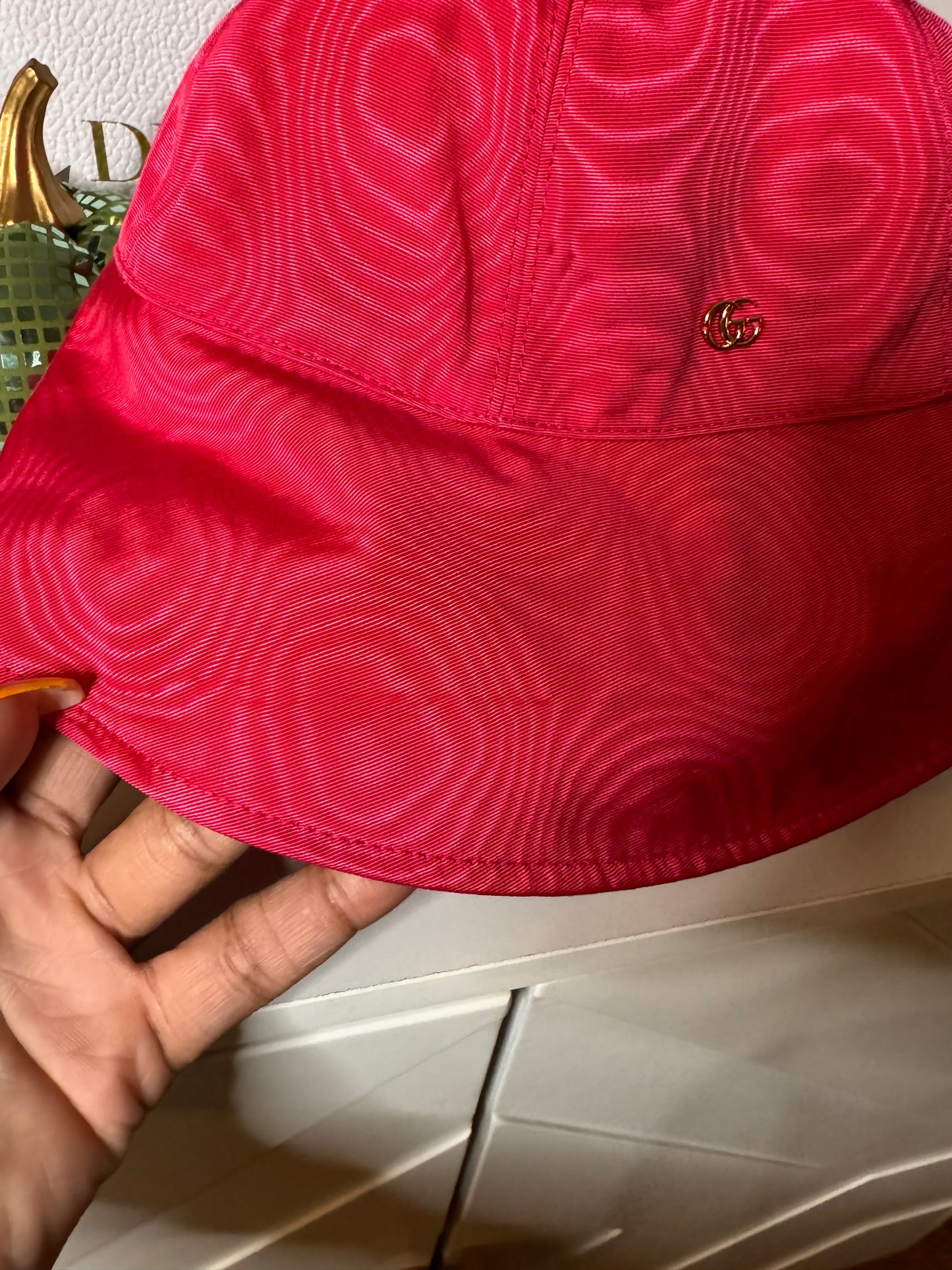 Gucci Bucket Hat w gold chain  NWT