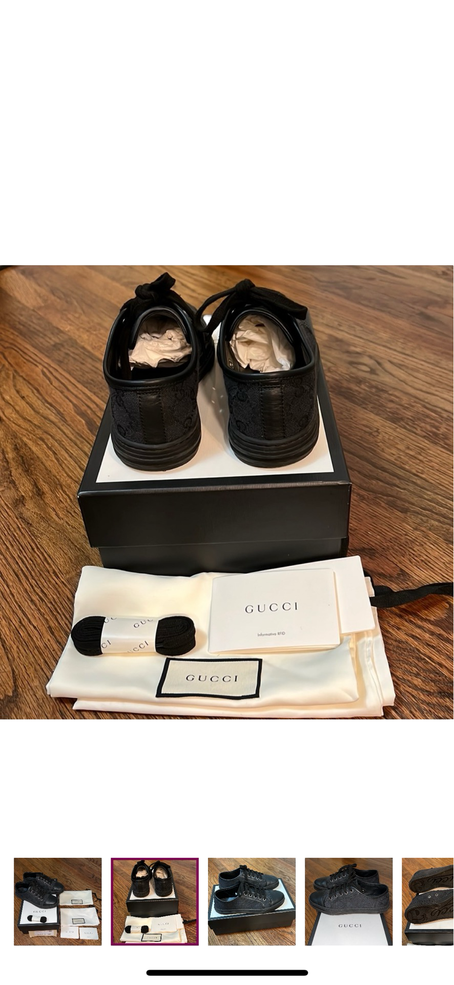 Gucci GG Canvas and Learher Sneaker (Preowned)