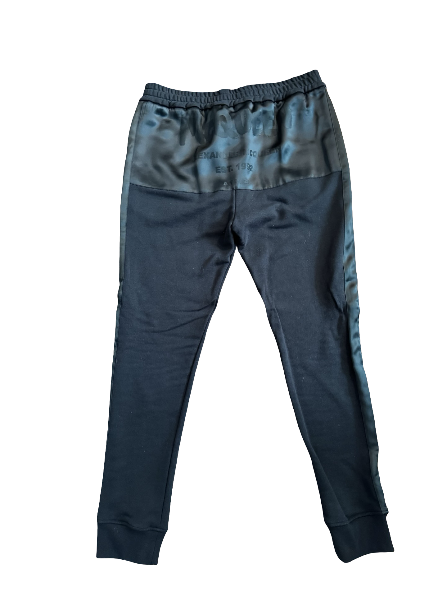 Alexander McQueen Graffiti Satin Trim Joggers