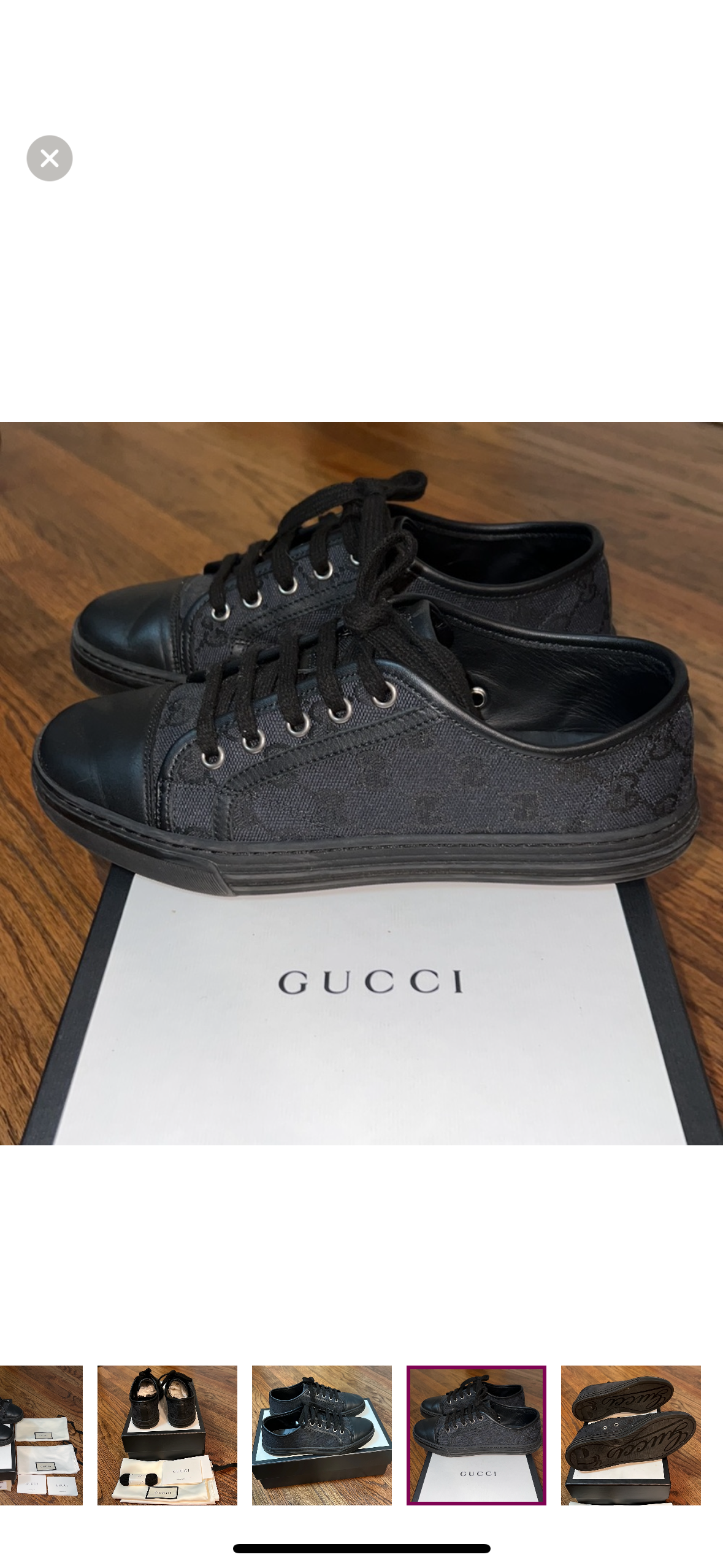 Gucci GG Canvas and Learher Sneaker (Preowned)