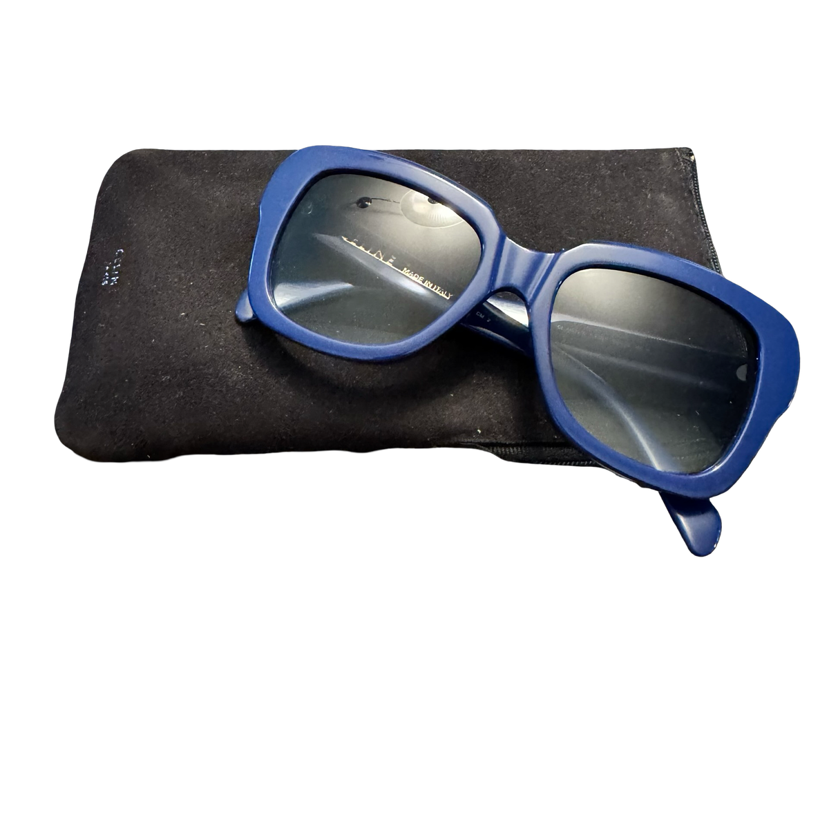 Authentic Céline Paris Blue Acetate Sunglasses (CL 41022/S) with Case
