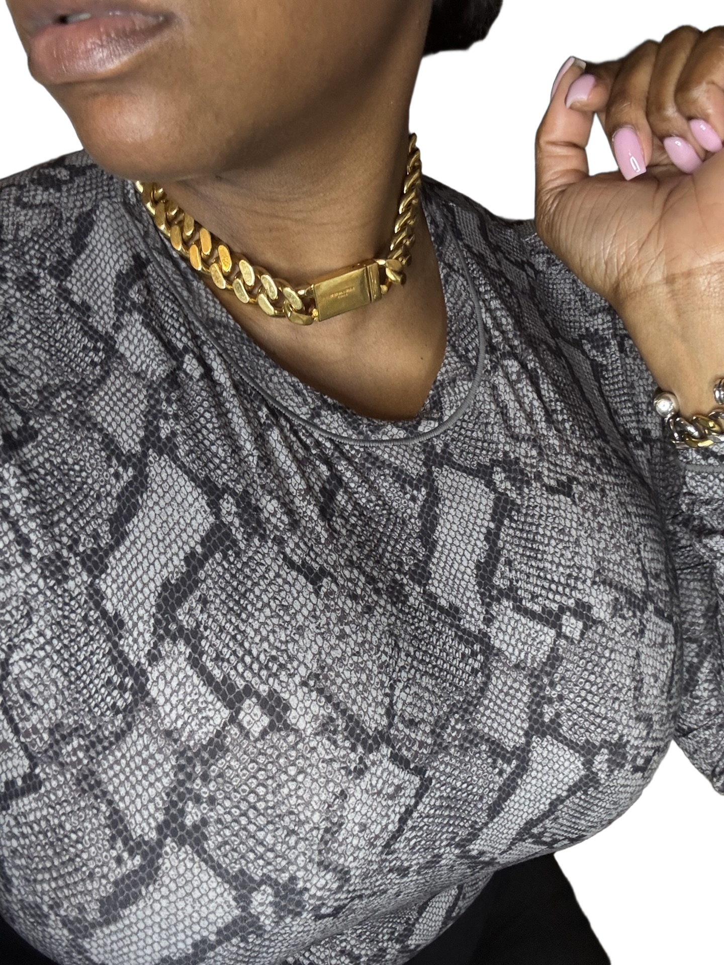 Saint Laurent Two-Tone Curb Chain Choker