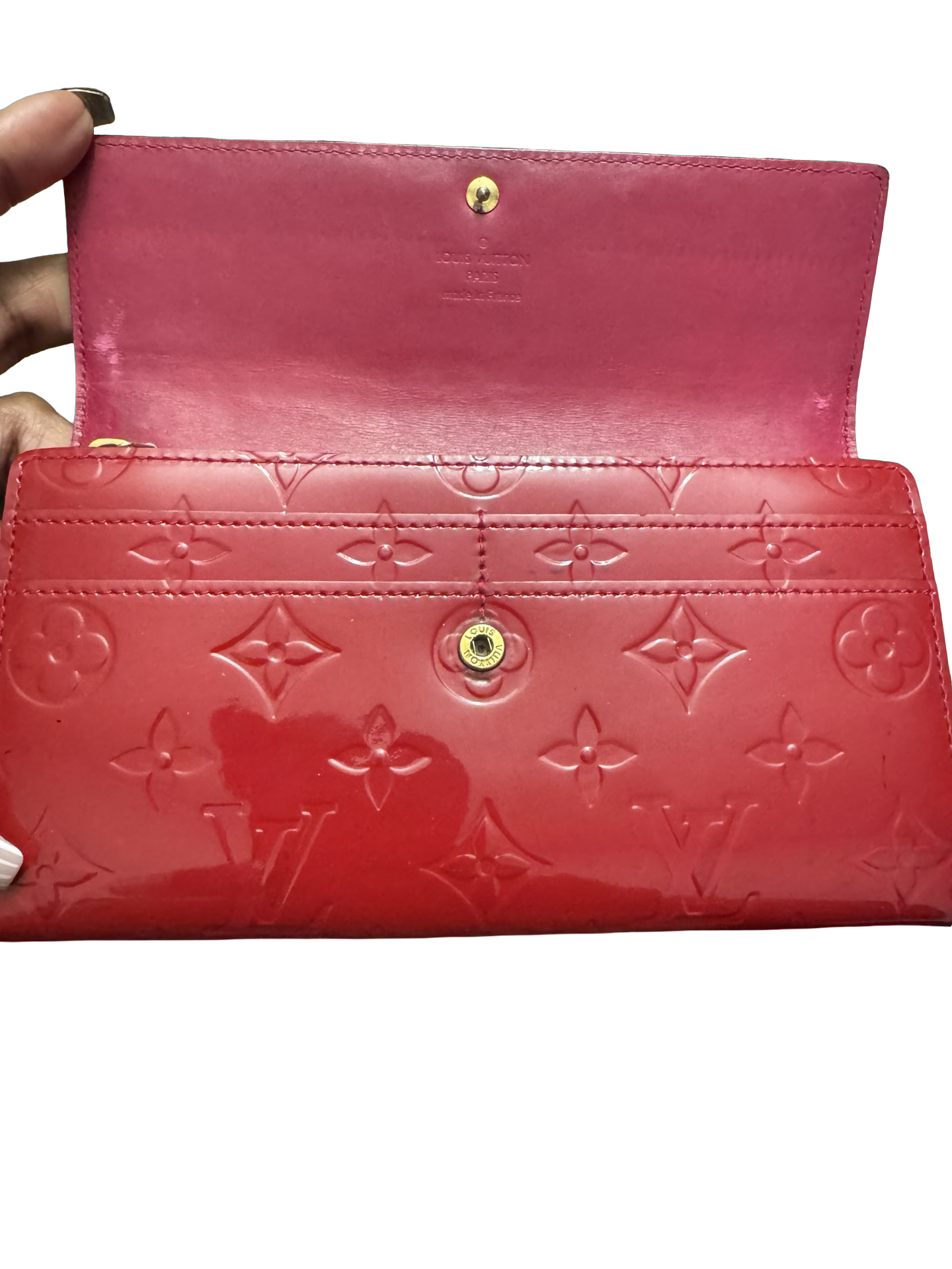 Louis Vuitton Monogram Vernis Sarah Wallet - Preloved