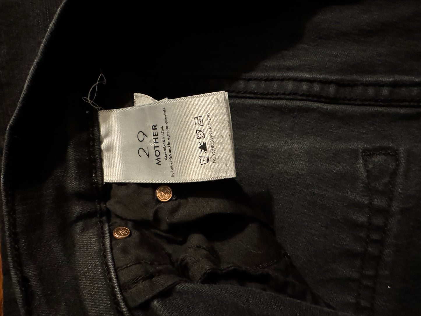 MOTHER The Insider Crop Jeans in "Not Guilty" Black