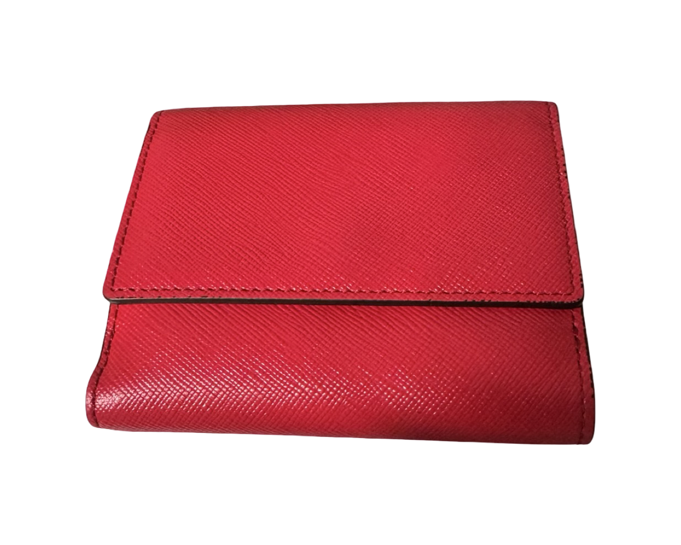 MCM Textured Saffiano Leather Trifold Compact Wallet