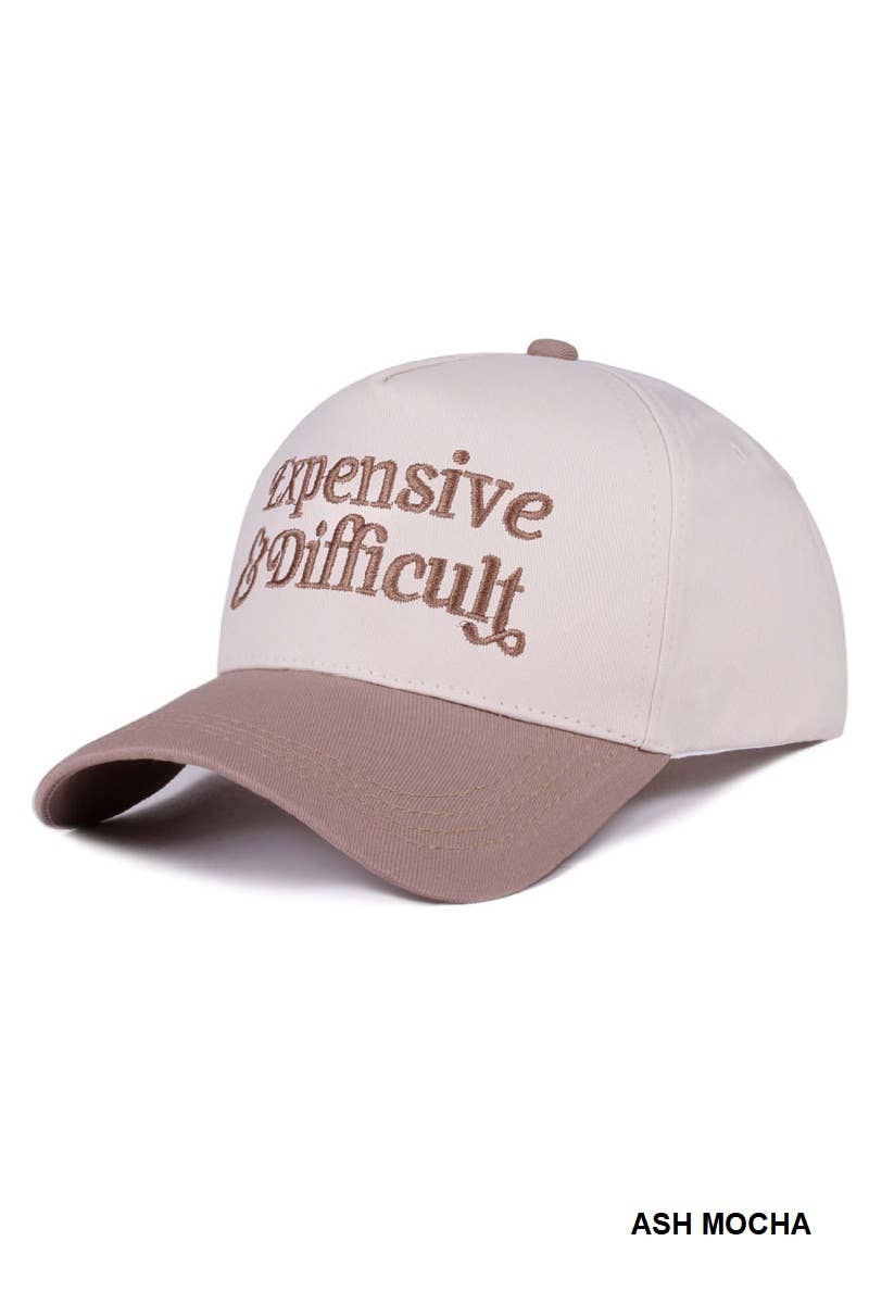 The Baddie Hat - Expensive & Difficult Two Tone Canvas Cotton