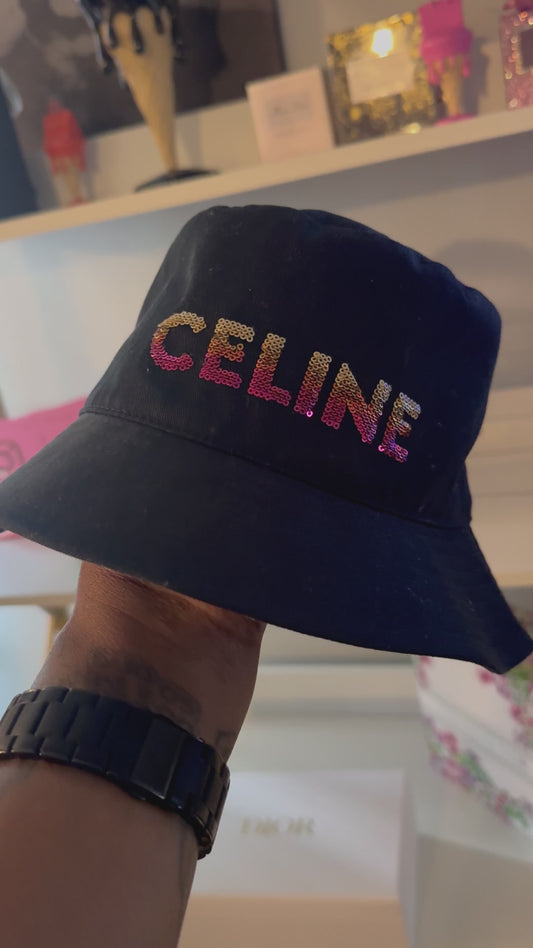 Celine Sequin Ombré Bucket Hat ( Preloved)