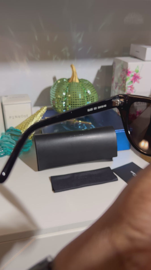 Saint Laurent SL 425 Cat-Eye Sunglasses - Shiny Black