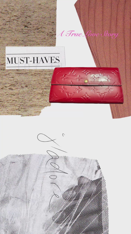 Louis Vuitton Monogram Vernis Sarah Wallet - Preloved